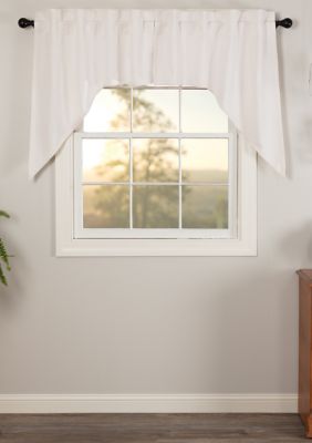 Ashton Willow Farmhouse Kitchen Curtains Simplicity Flax Swag