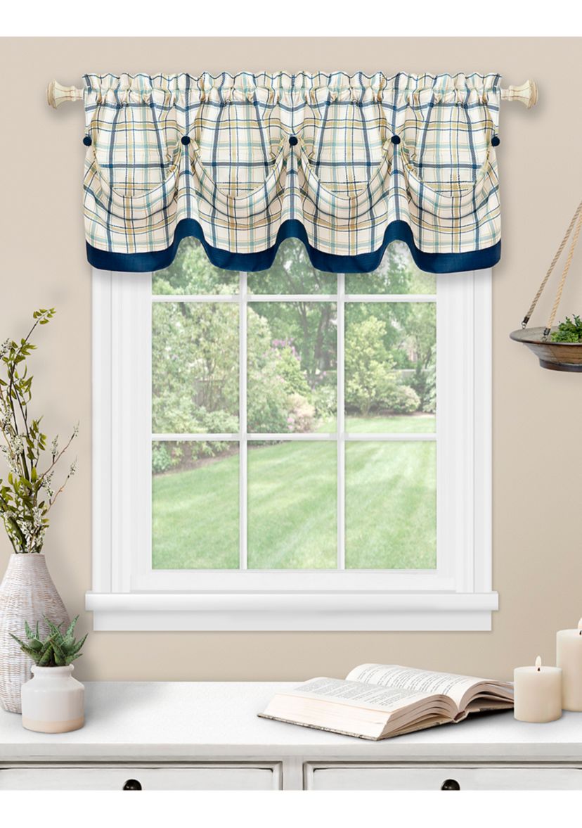 Tattersall Tuck Valance with Buttons