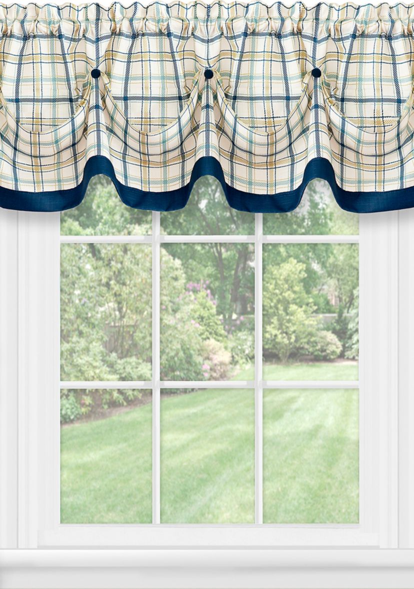 Tattersall Tuck Valance with Buttons