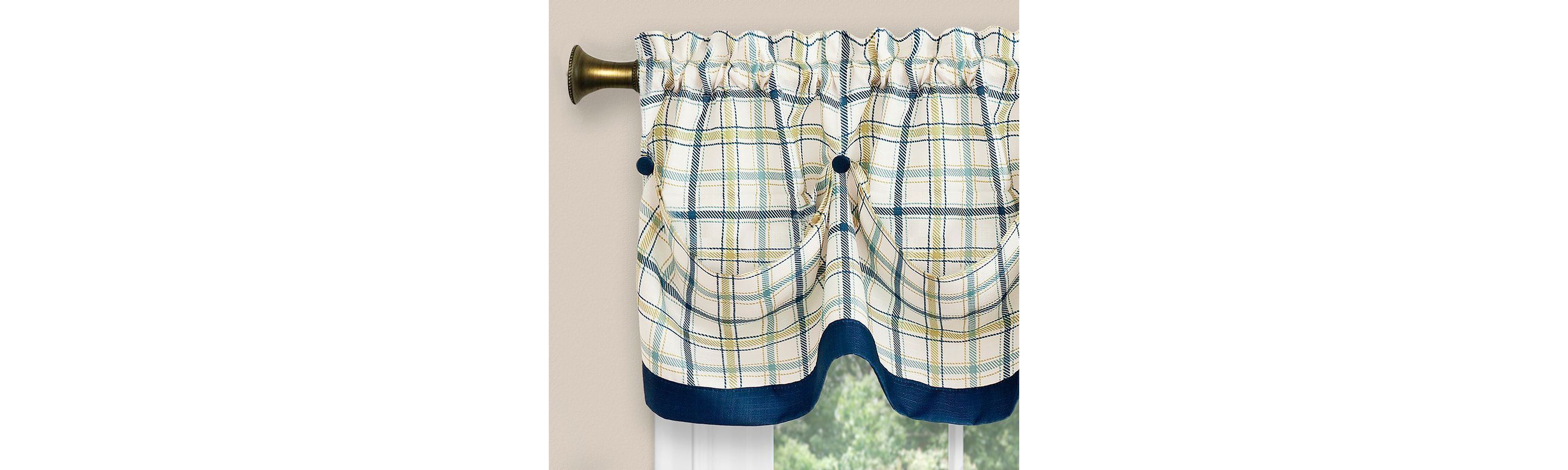 Tattersall Tuck Valance with Buttons