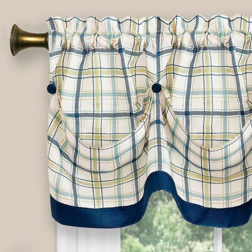 Tattersall Tuck Valance with Buttons