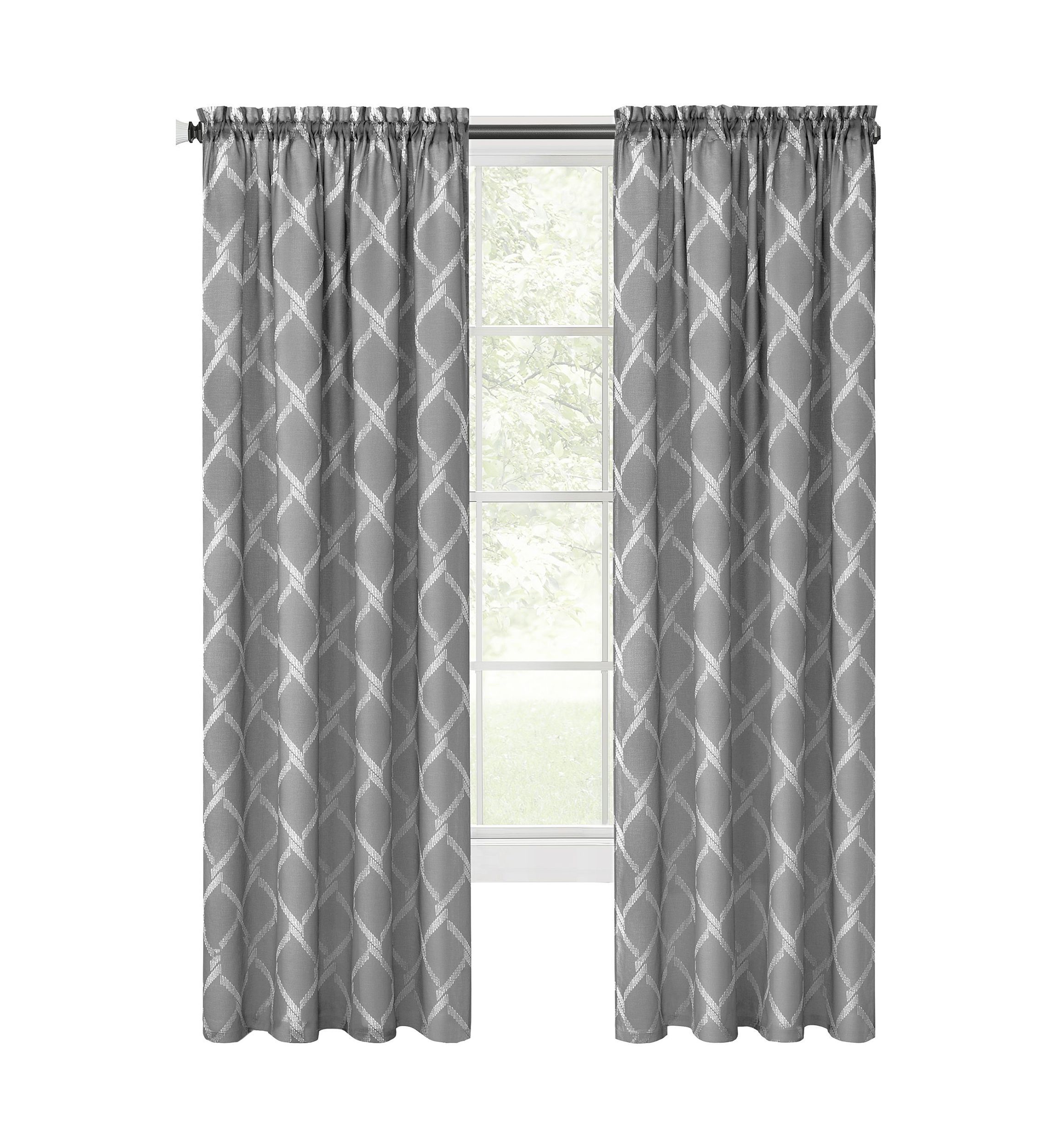 Bombay Double Layered Rod Pocket Window Curtain Panel
