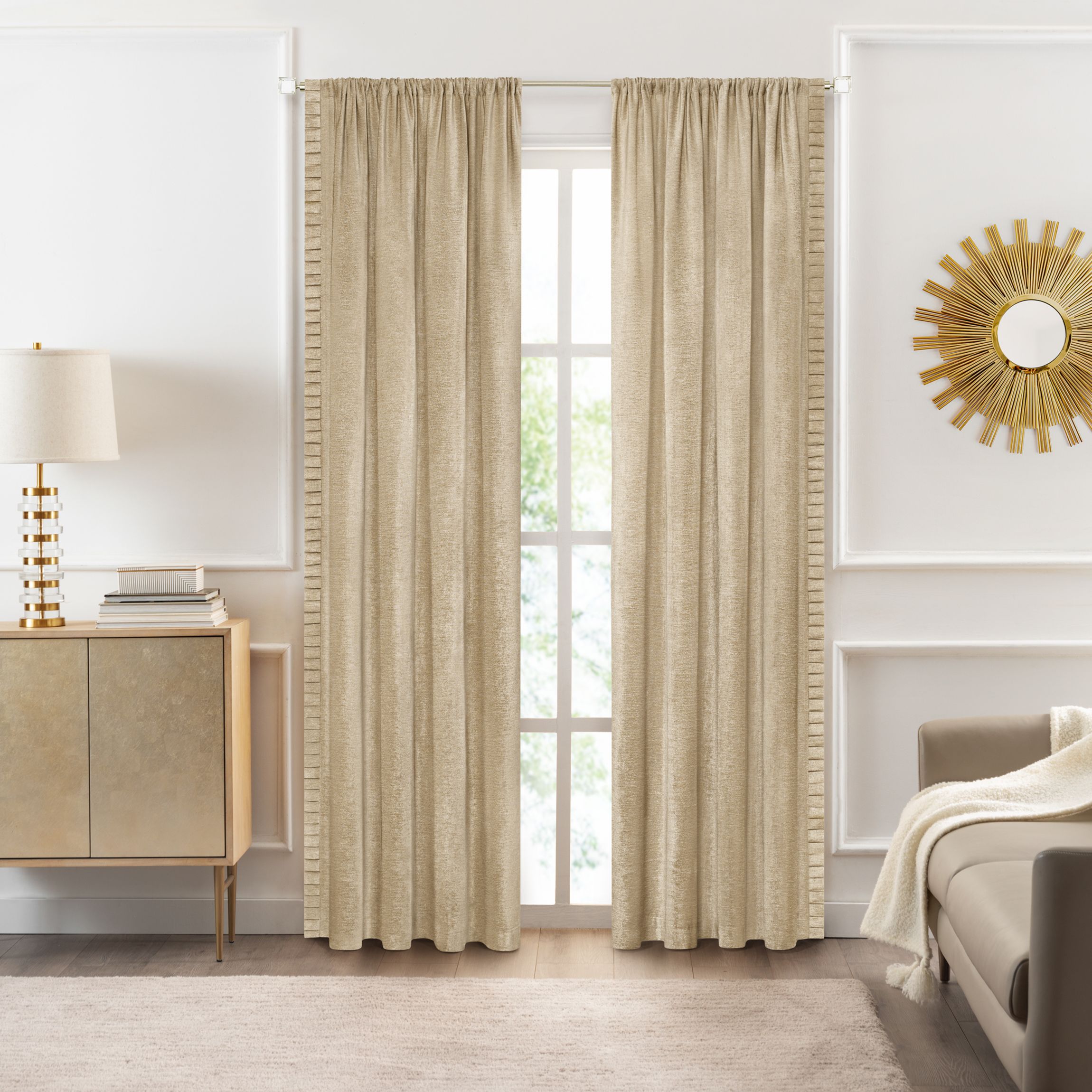Bordeaux Rod Pocket 52"W Window Curtain Panel