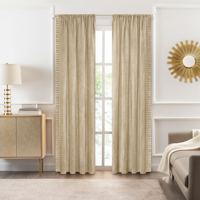 Bordeaux Rod Pocket 52"W Window Curtain Panel