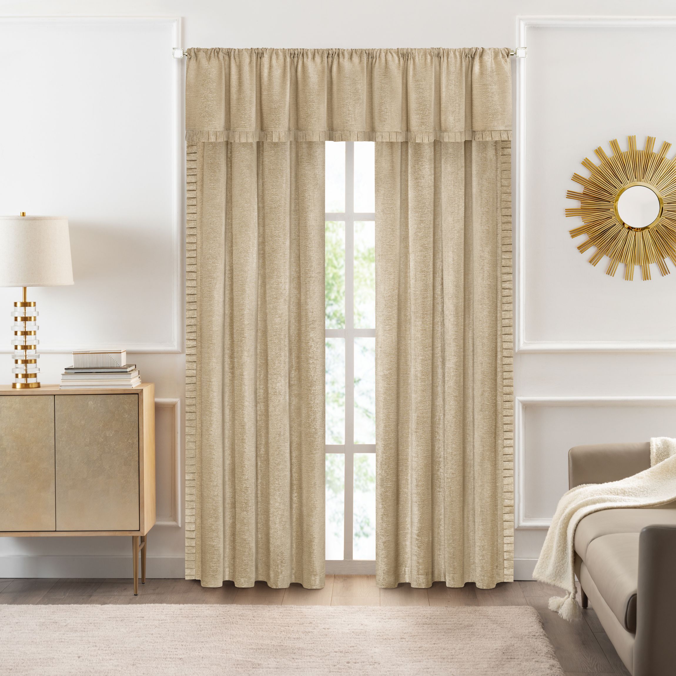 Bordeaux Rod Pocket 52"W Window Curtain Panel