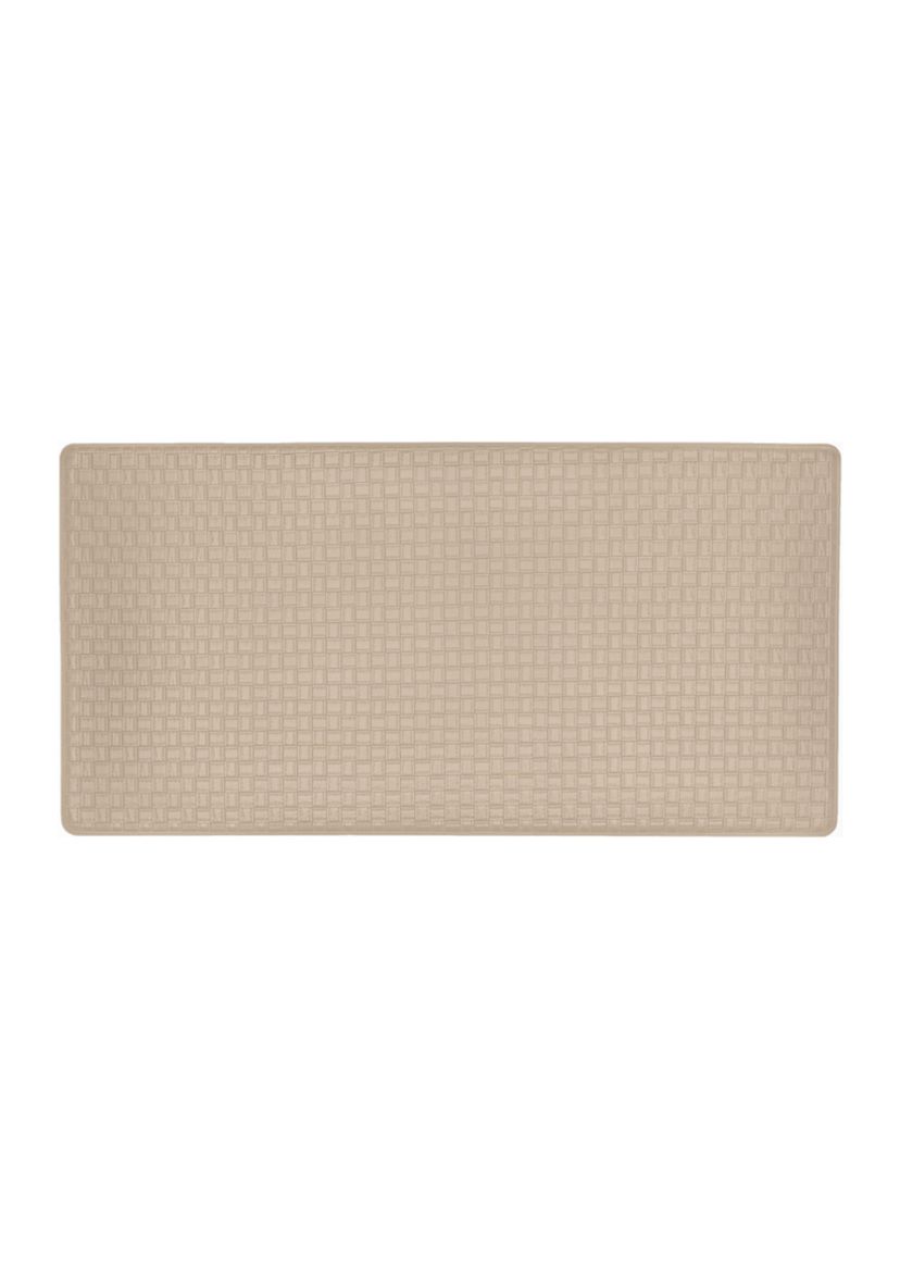 Woven-Embossed Faux-Leather Anti- Fatigue Mat