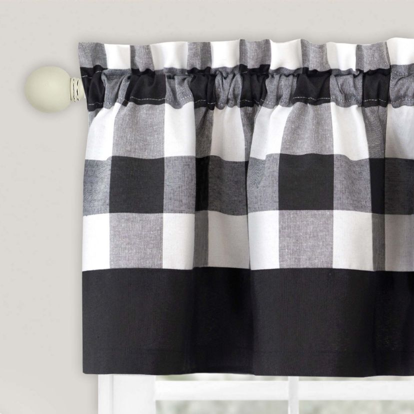 Hunter Window Curtain 57"W Tier Pair and Valance Set
