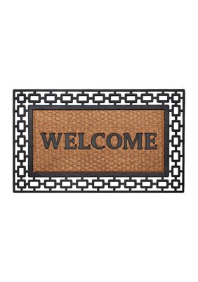 Wrought Iron Rubber Mat 18x30 - Art Deco