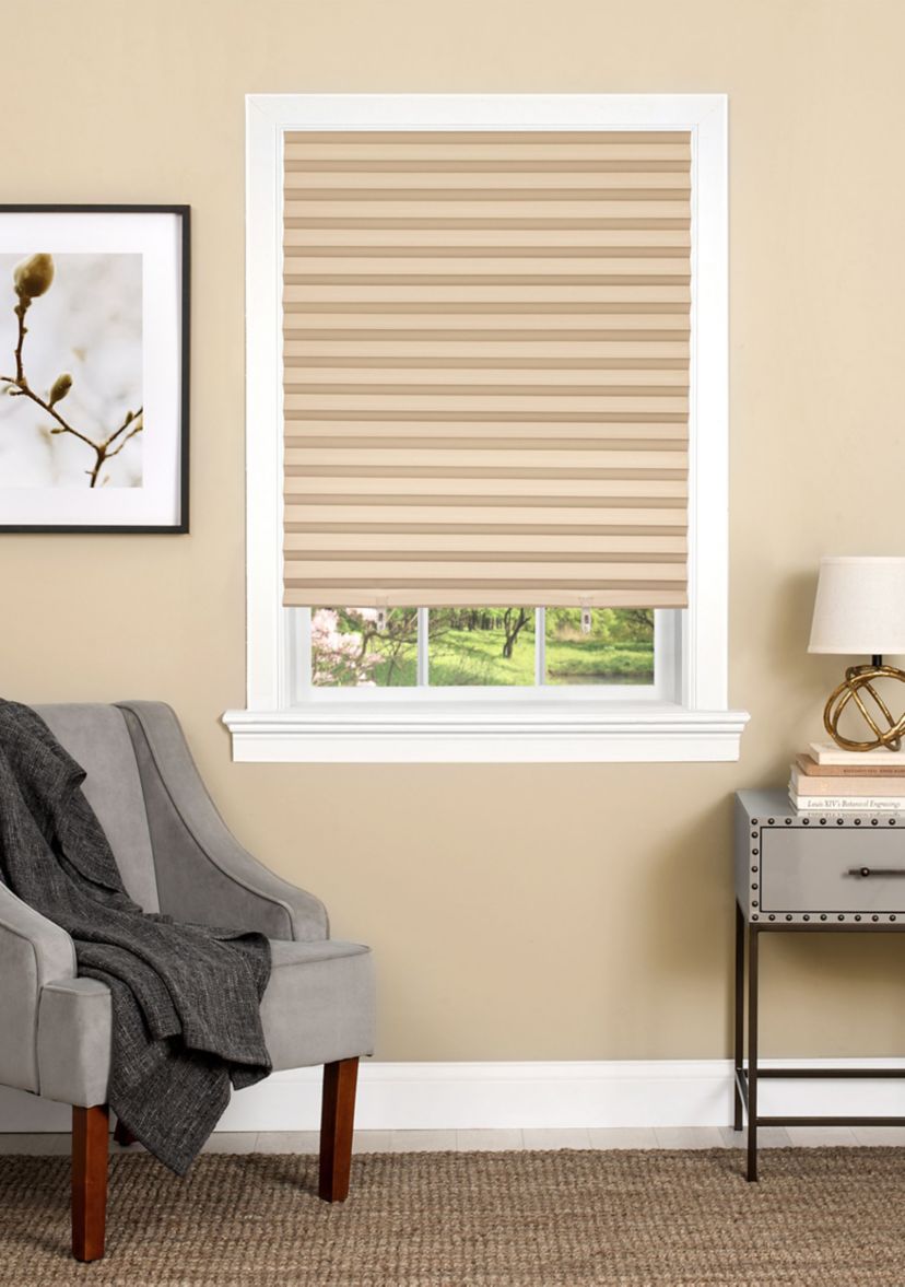 Cordless 1-2-3 Vinyl Room Darkening Pleated Window Shade
