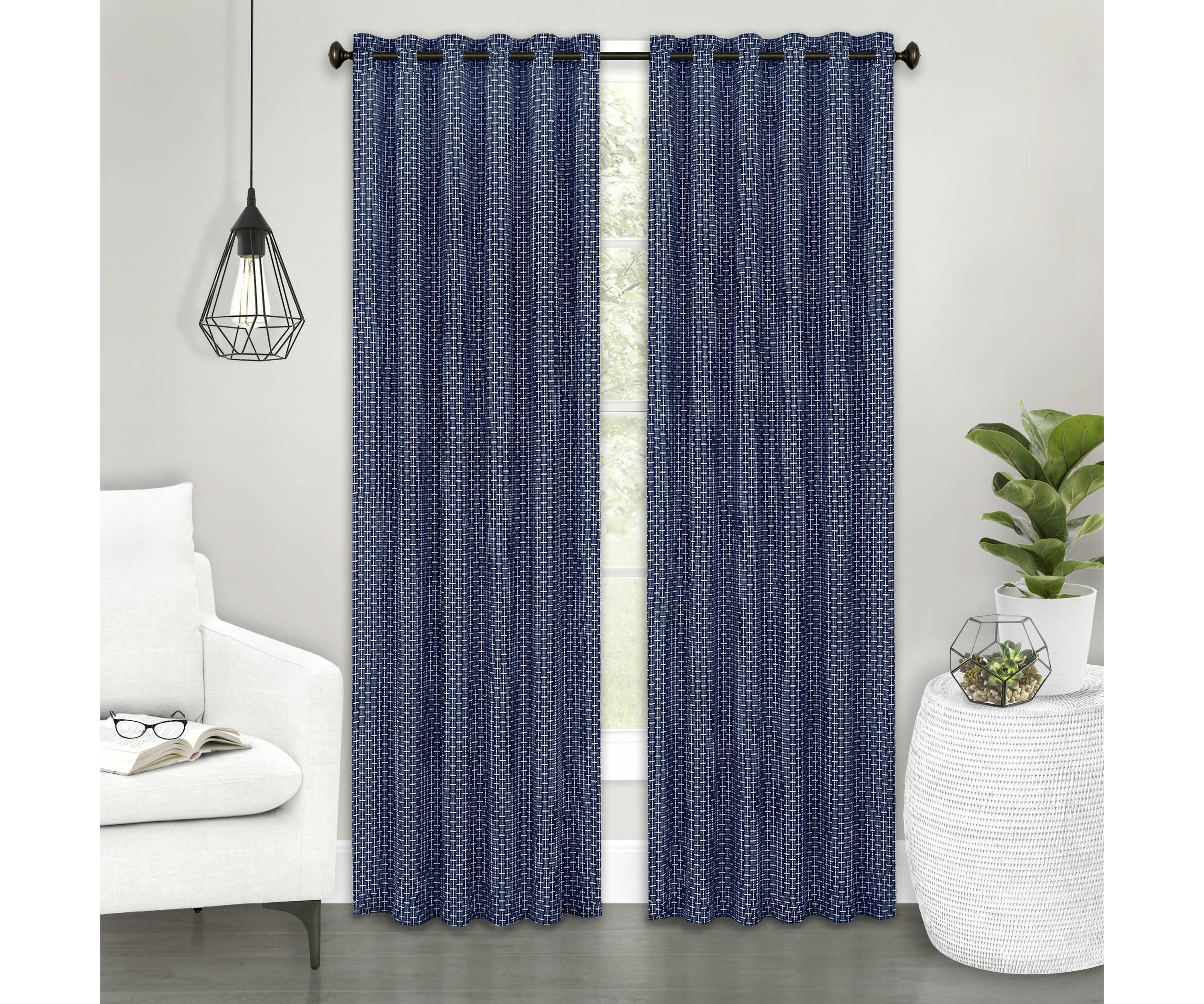 Bedford Front Tab Window Curtain Panel