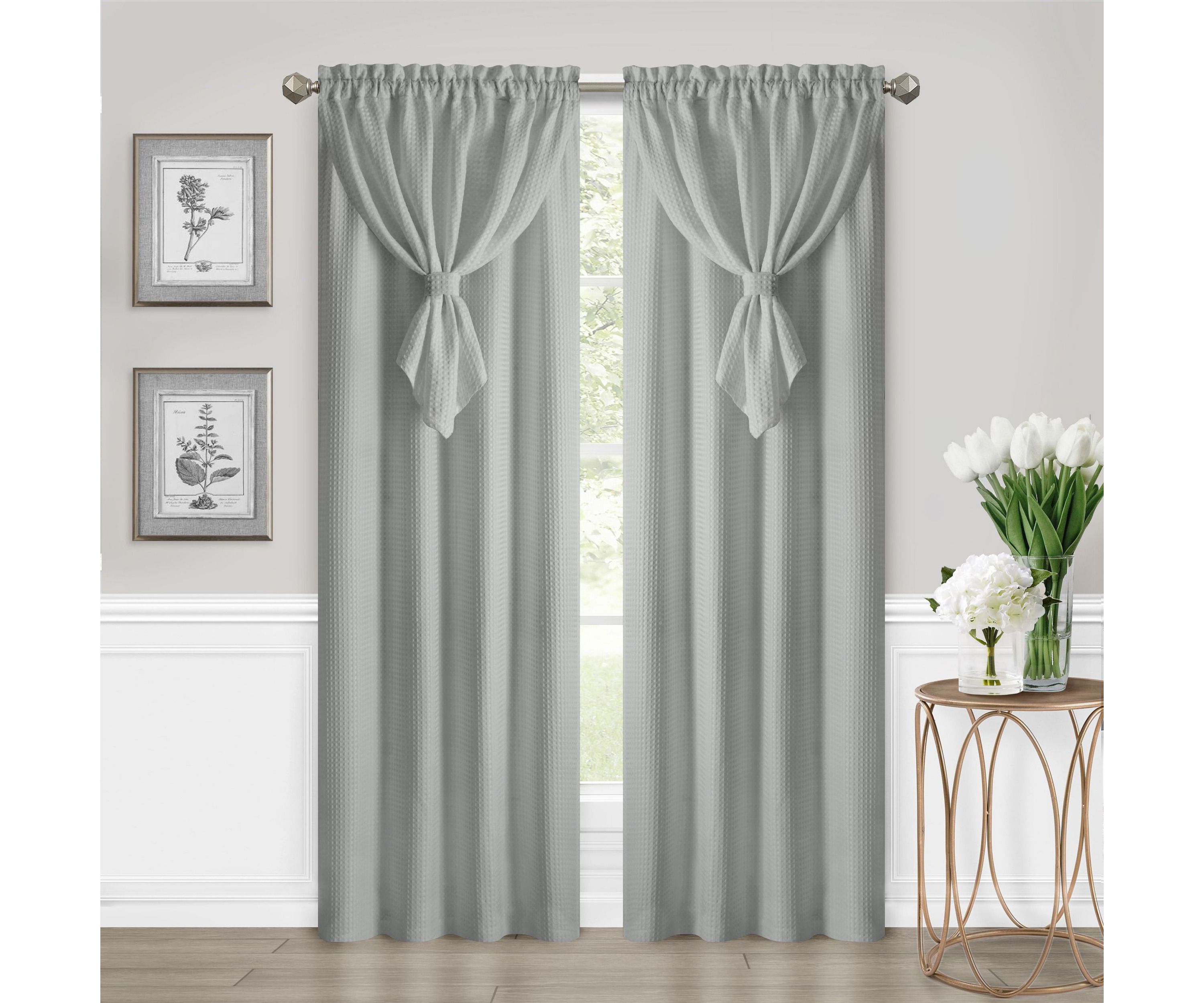 Allegra Curtain Panel and attached  Valance