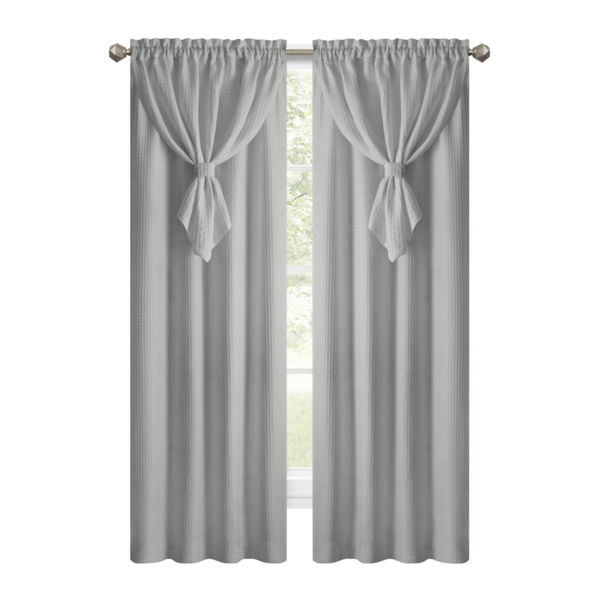 Allegra Curtain Panel and attached  Valance