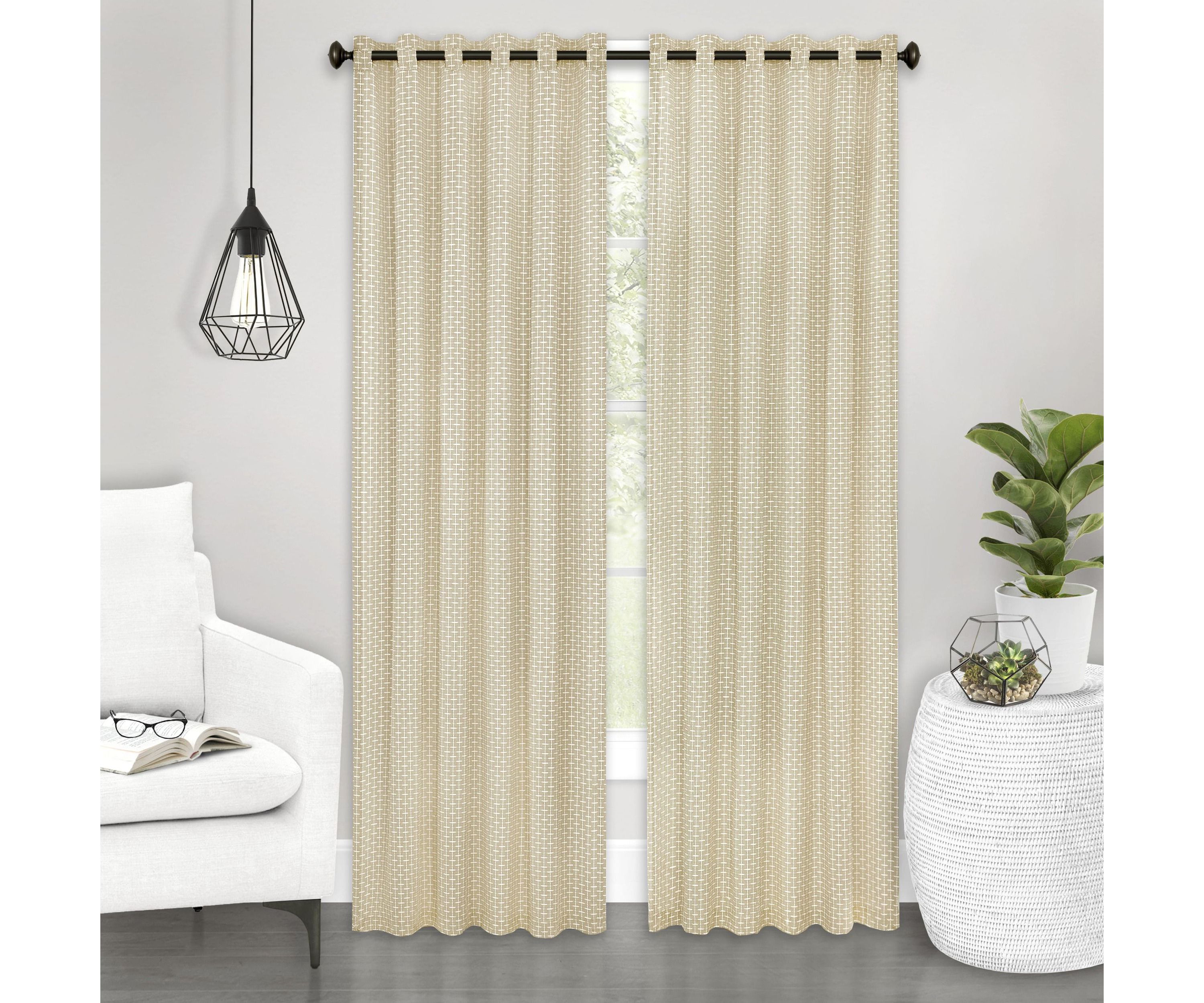 Bedford Front Tab Window Curtain Panel