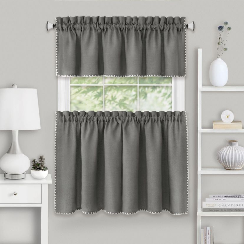 Kendal Tier and Valance Window Curtain Set