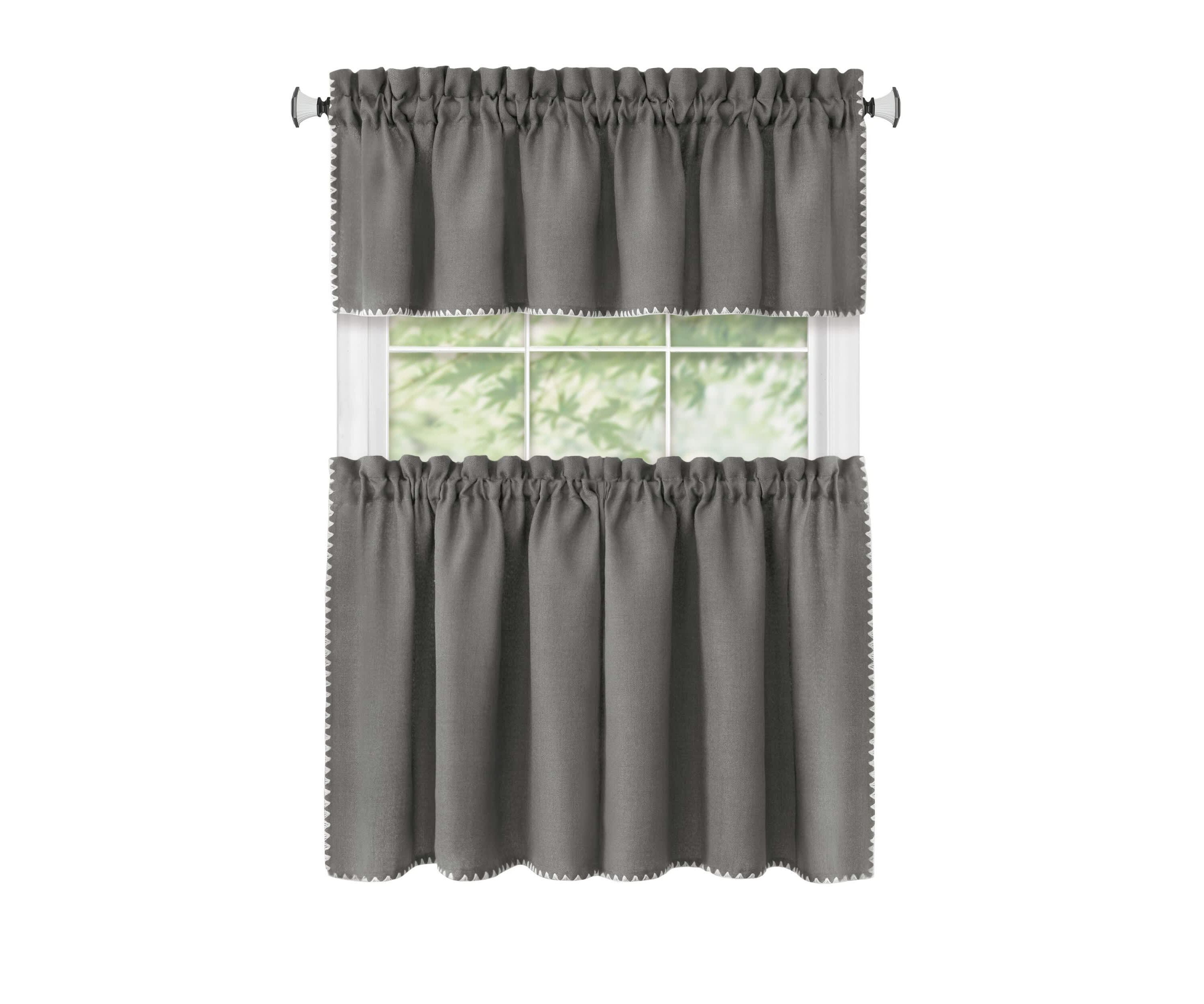 Kendal Tier and Valance Window Curtain Set
