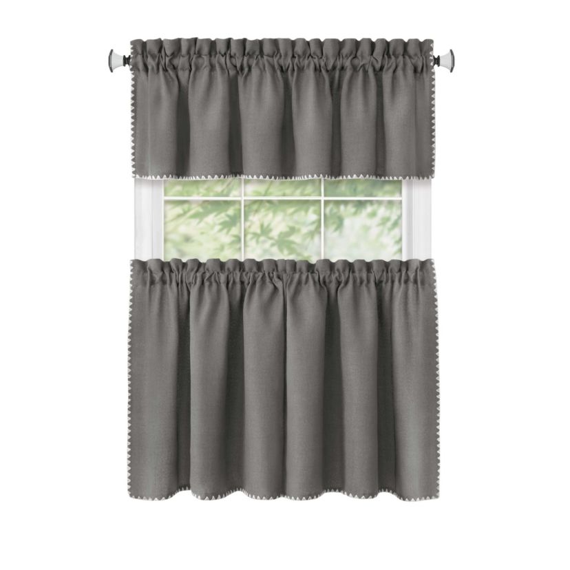 Kendal Tier and Valance Window Curtain Set