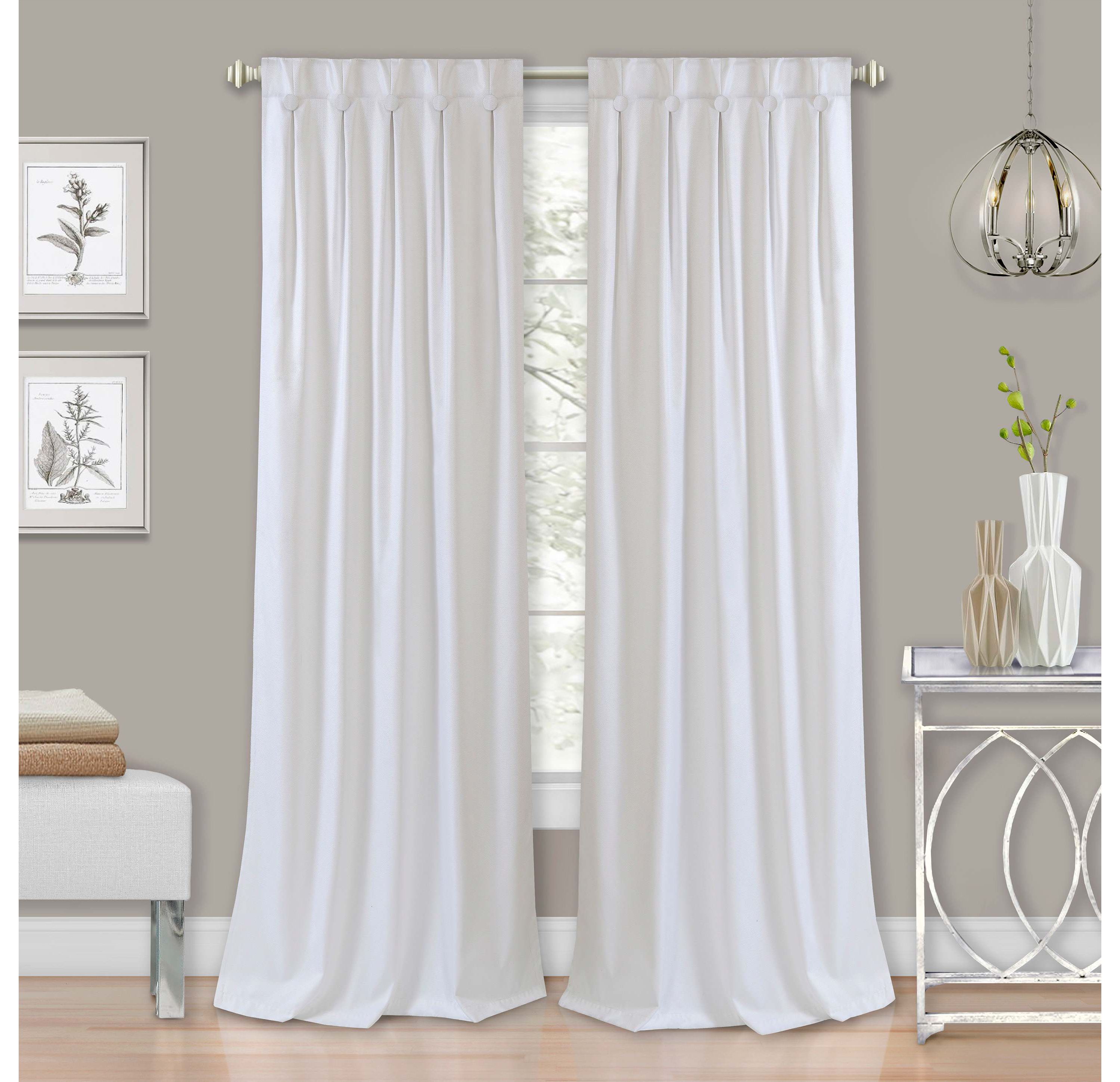 Grant Back Tab Button Pleated Blackout Panel  34x84