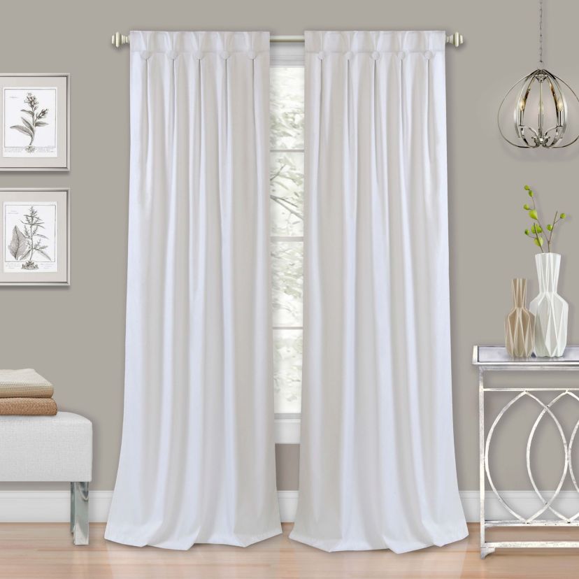 Grant Back Tab Button Pleated Blackout Panel  34x84