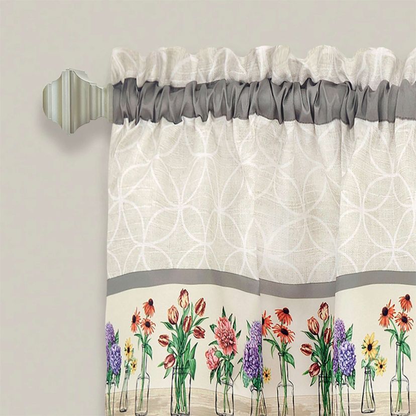 Garden Blooms Printed Tier & Valance Set