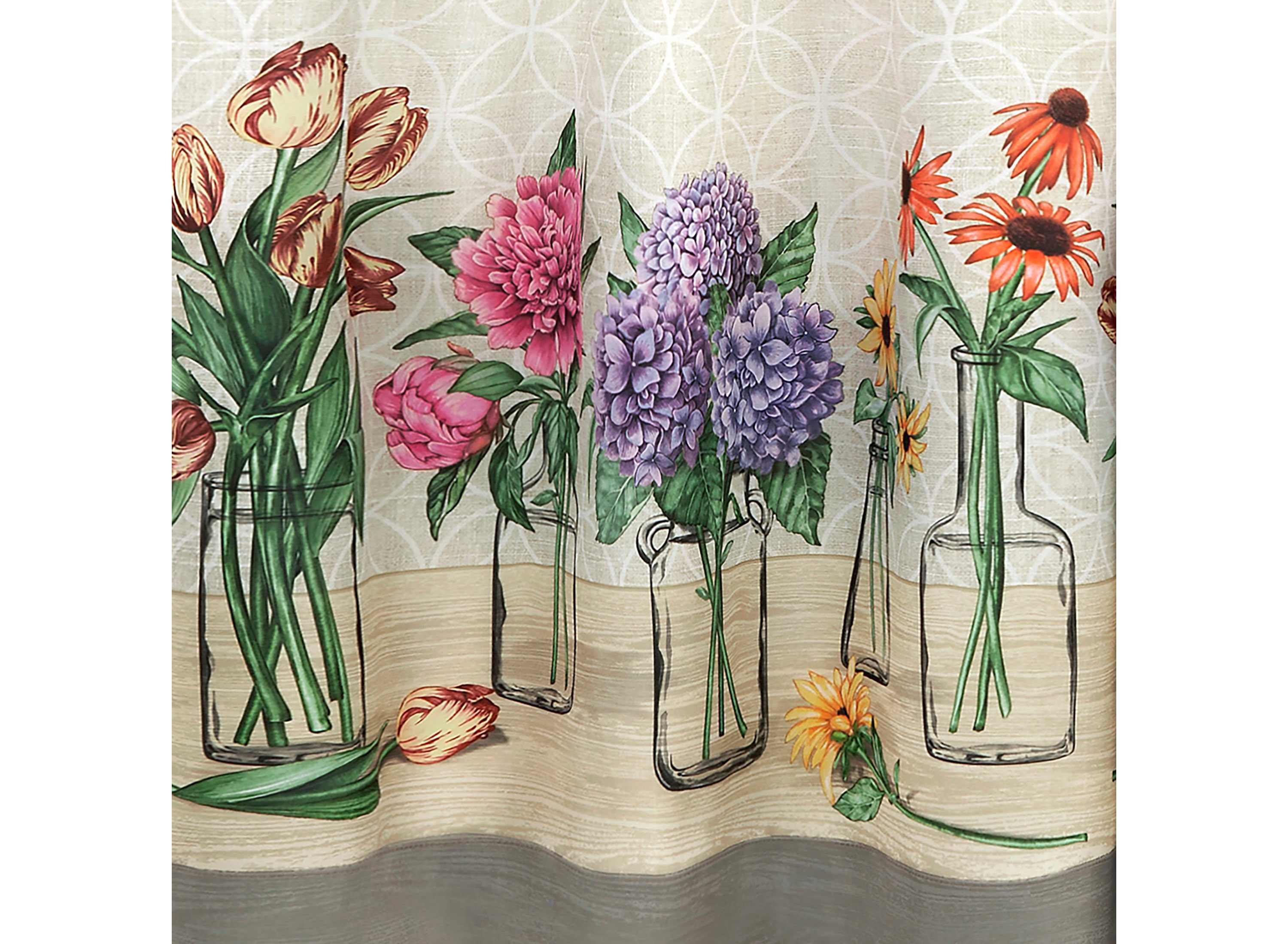 Garden Blooms Printed Tier & Valance Set