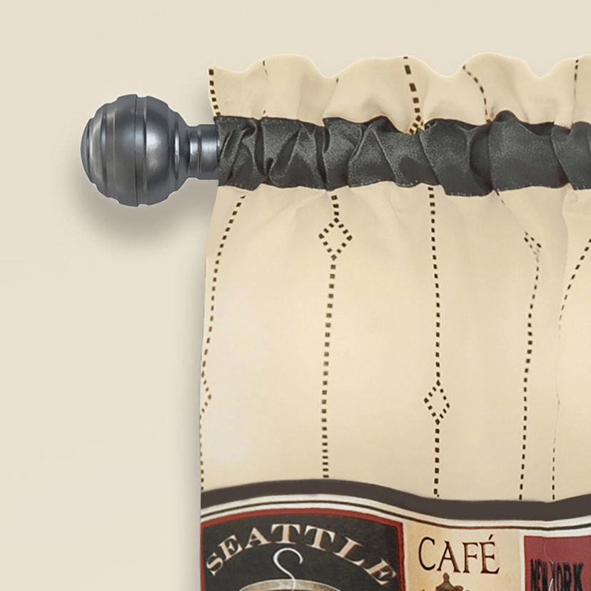 Cozy Café Printed Tier & Valance Set