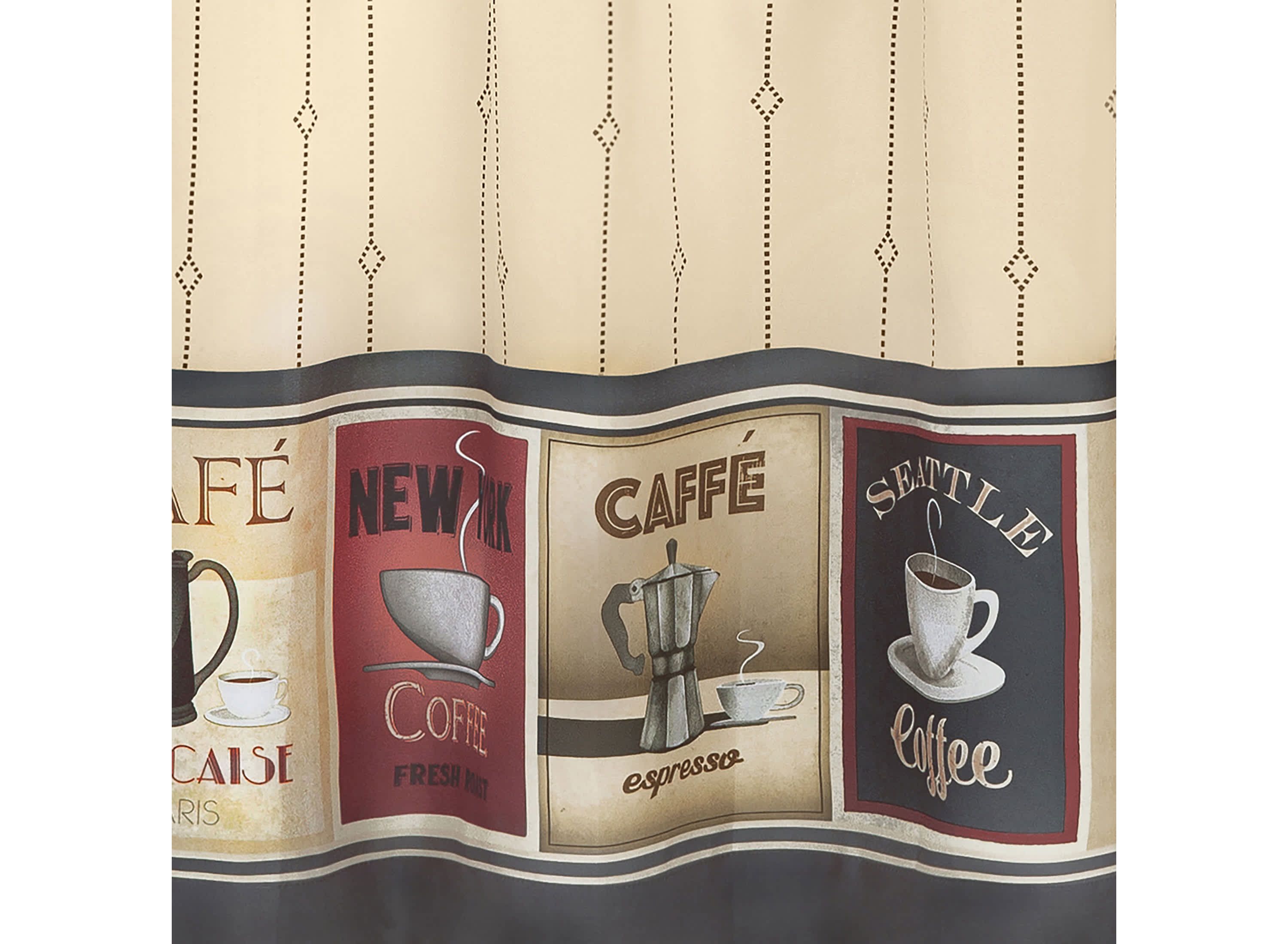Cozy Café Printed Tier & Valance Set