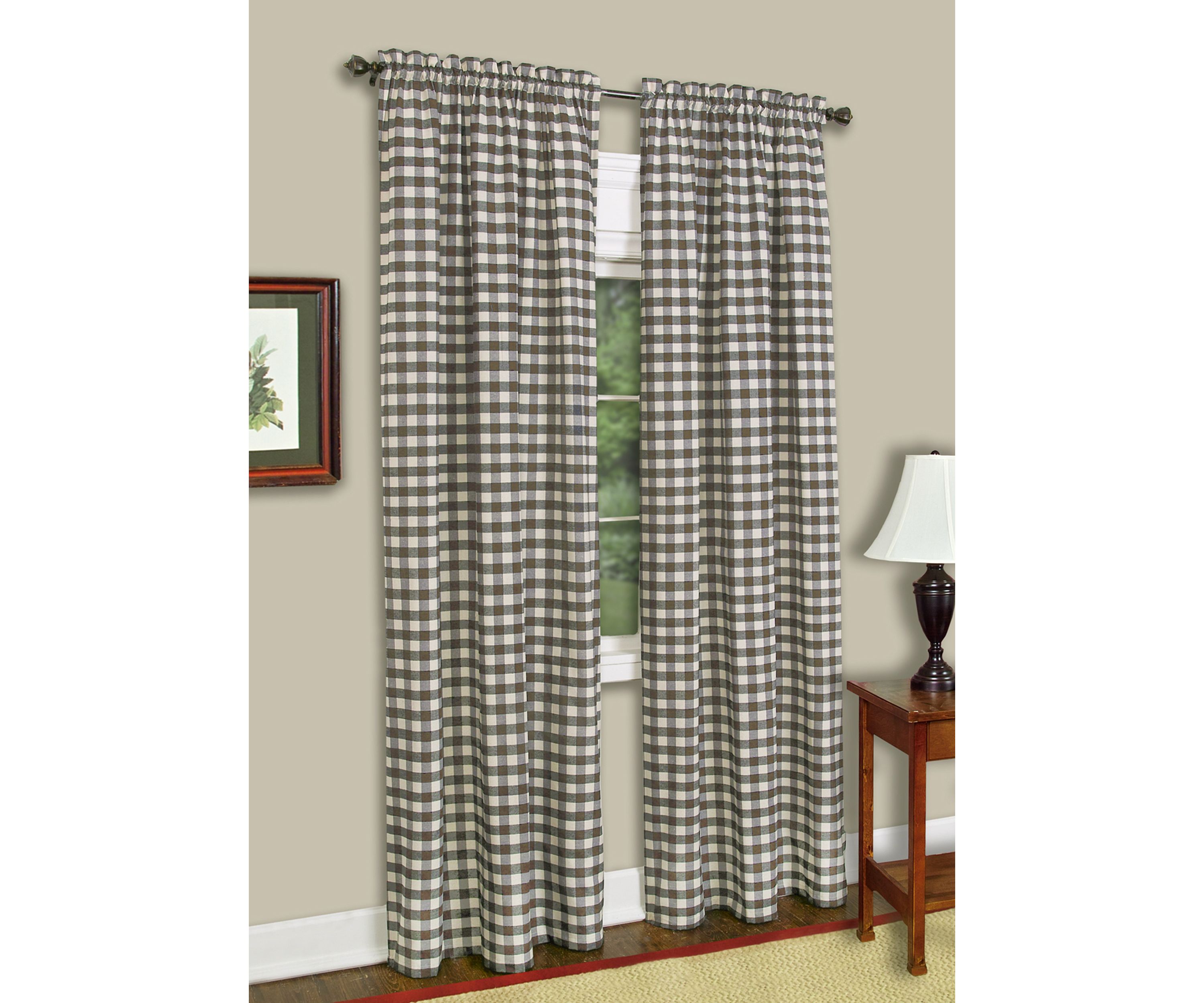 Buffalo Check Window Curtain Panel