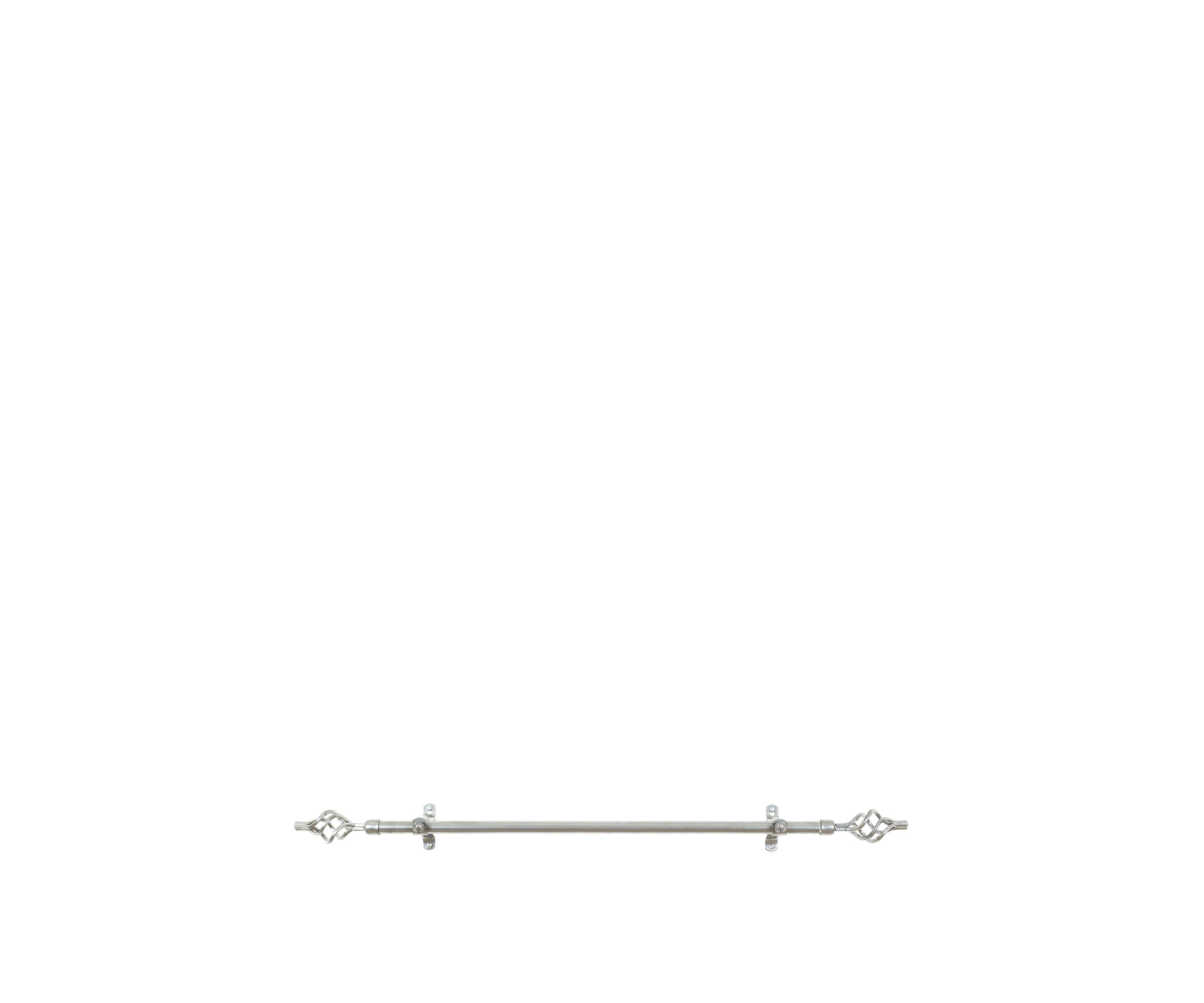 Metallo Decorative Rod & Finial Lexus Silver