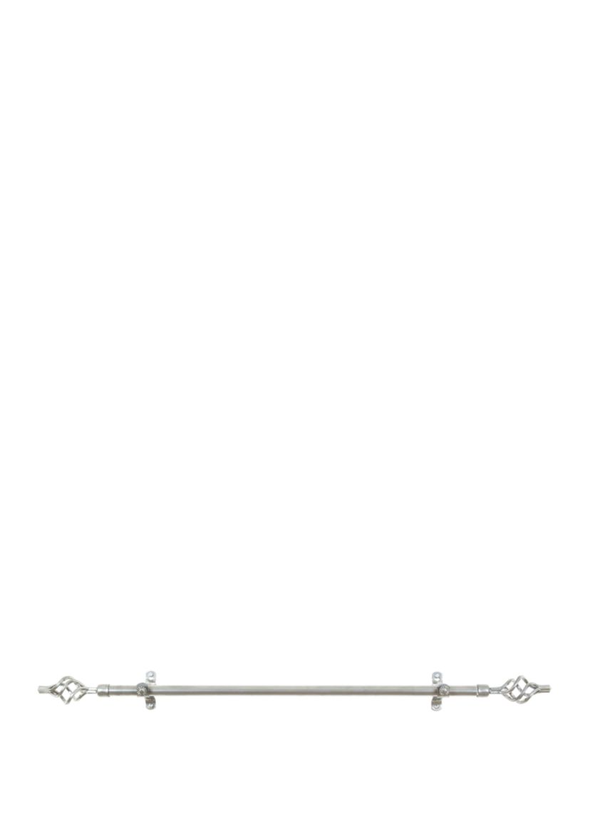 Metallo Decorative Rod & Finial Lexus Silver