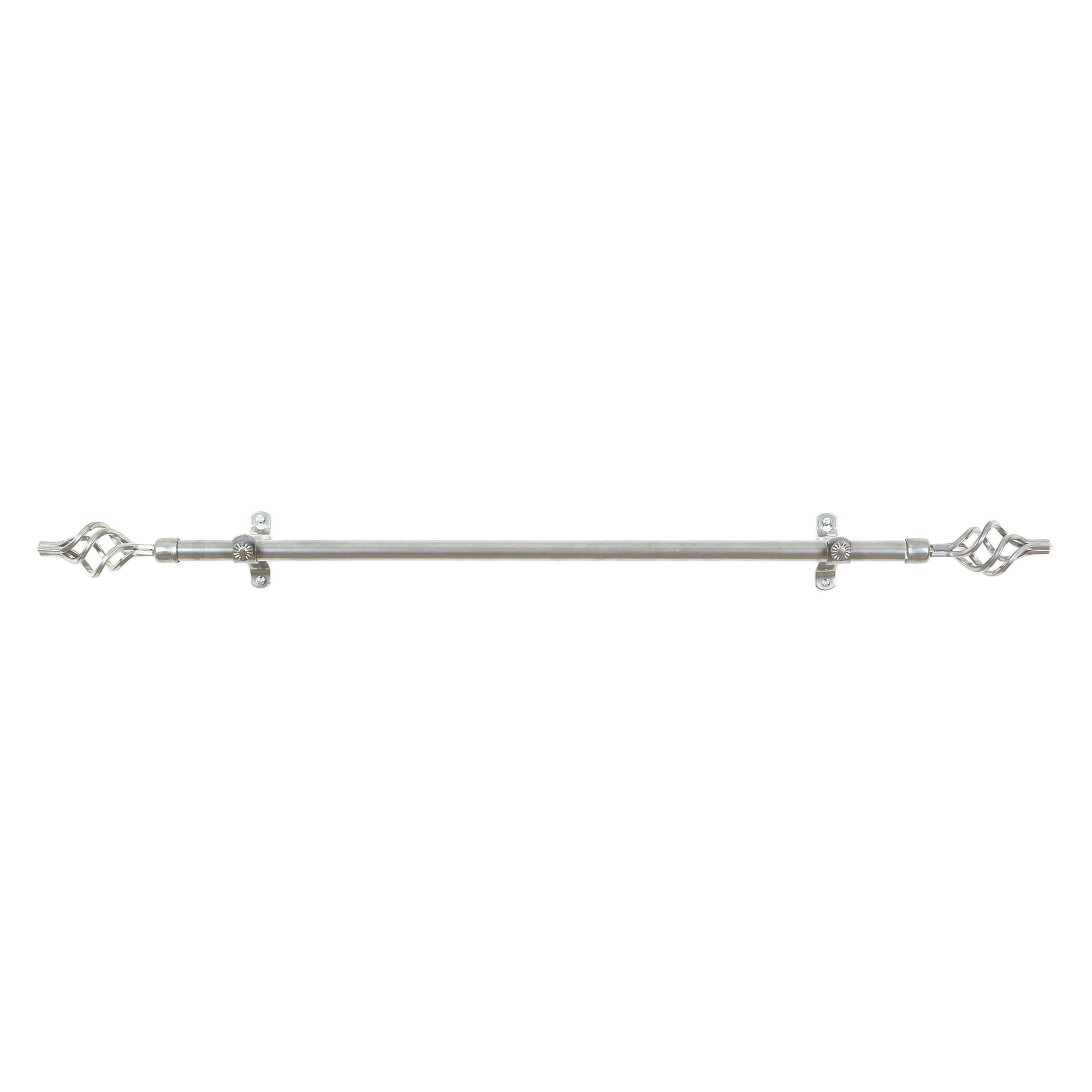 Metallo Decorative Rod & Finial Lexus Silver