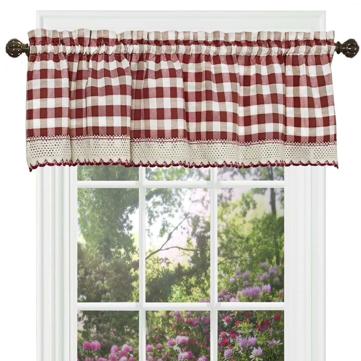 Buffalo Check Window Curtain Valance