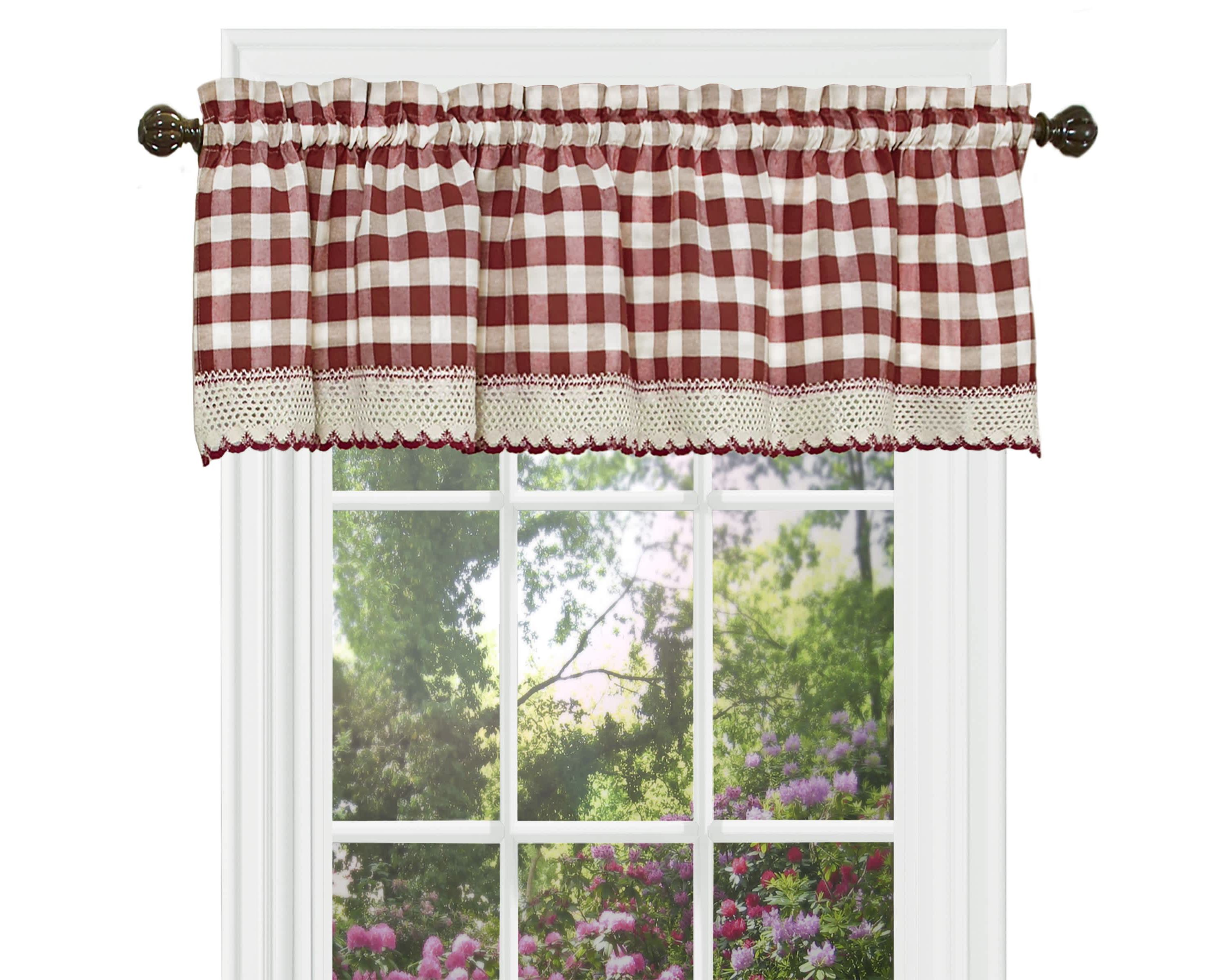 Buffalo Check Window Curtain Valance