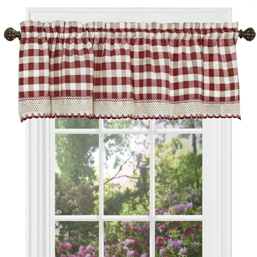 Buffalo Check Window Curtain Valance