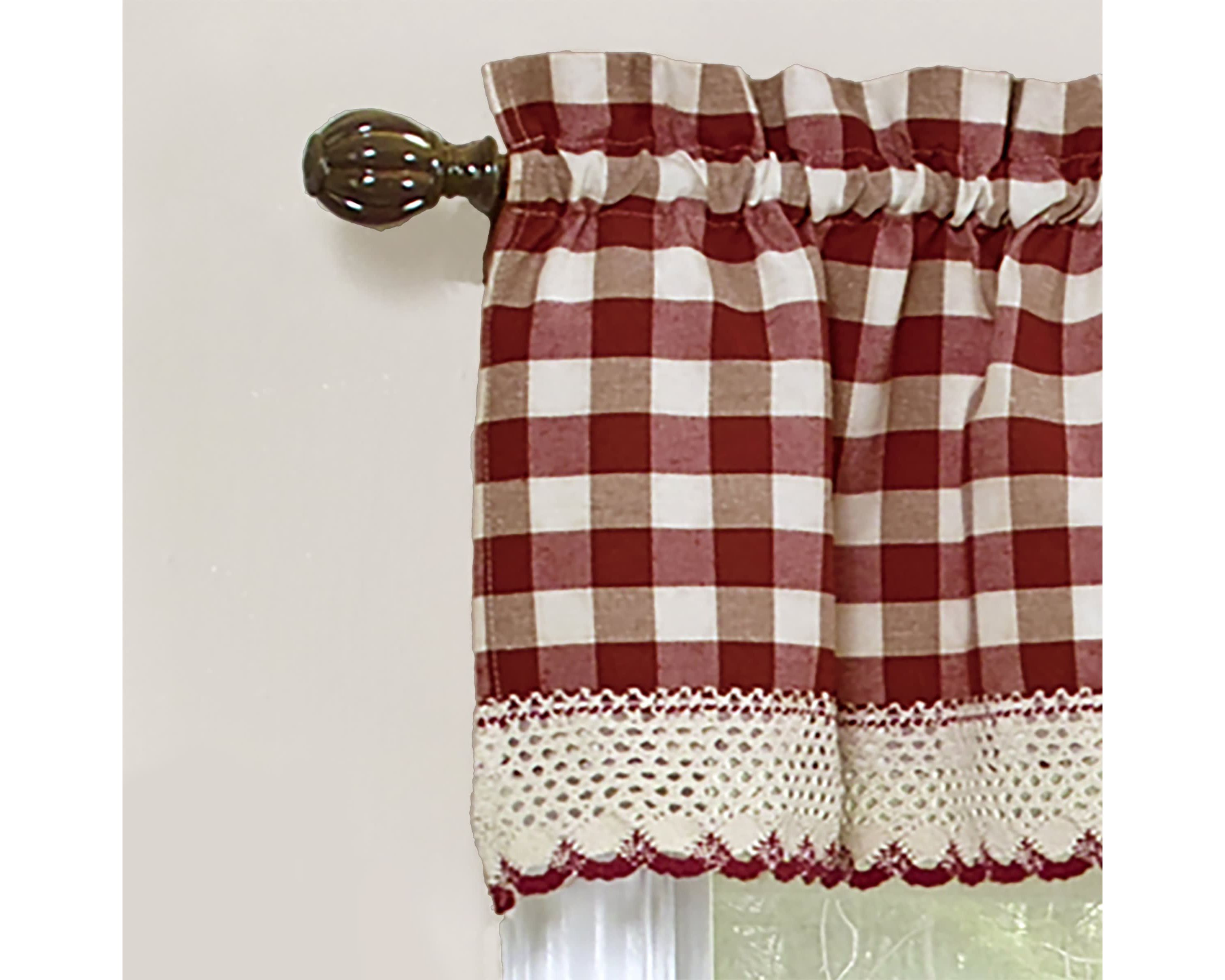 Buffalo Check Window Curtain Valance