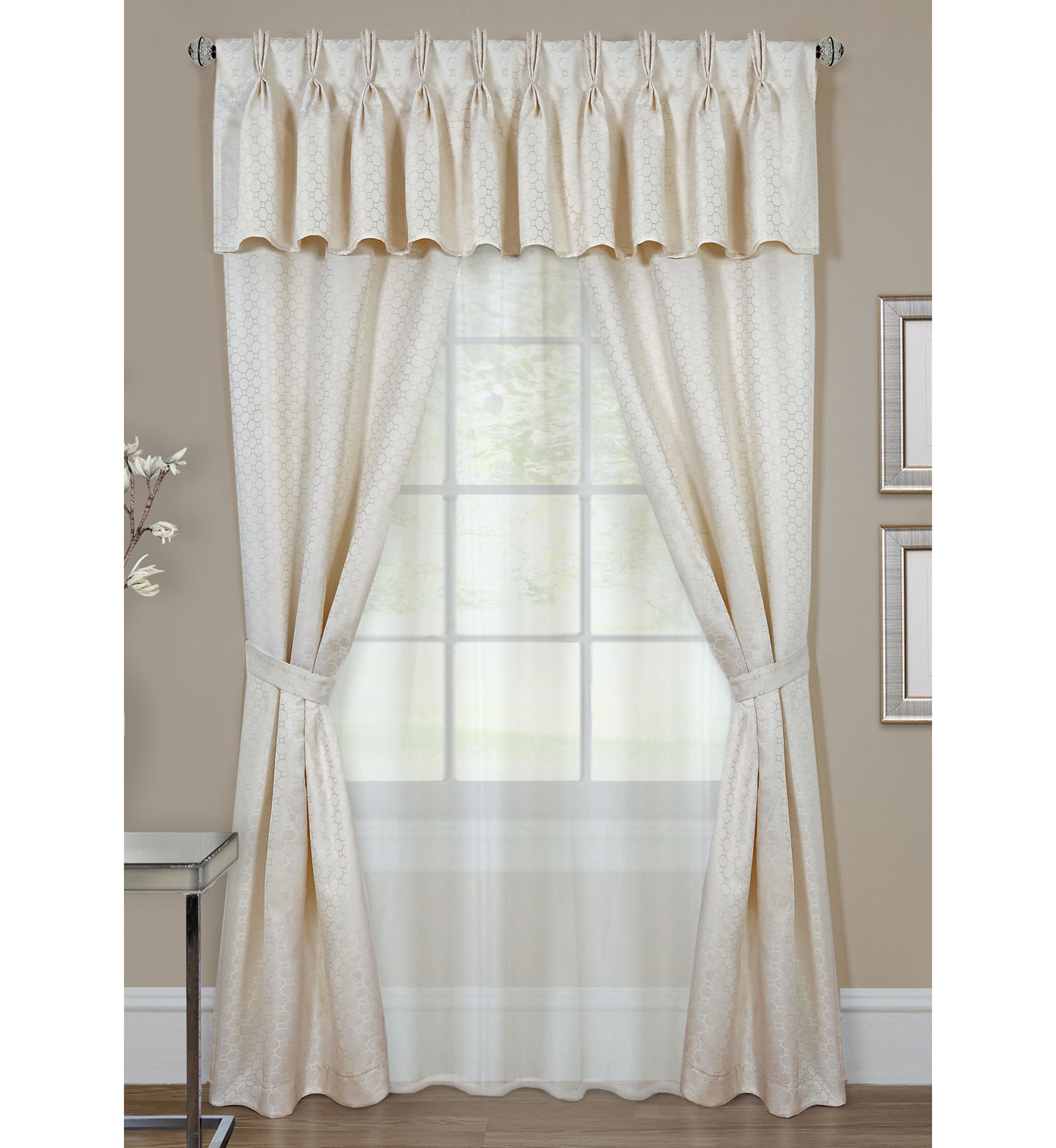 Claire 6 Piece Window Curtain Set