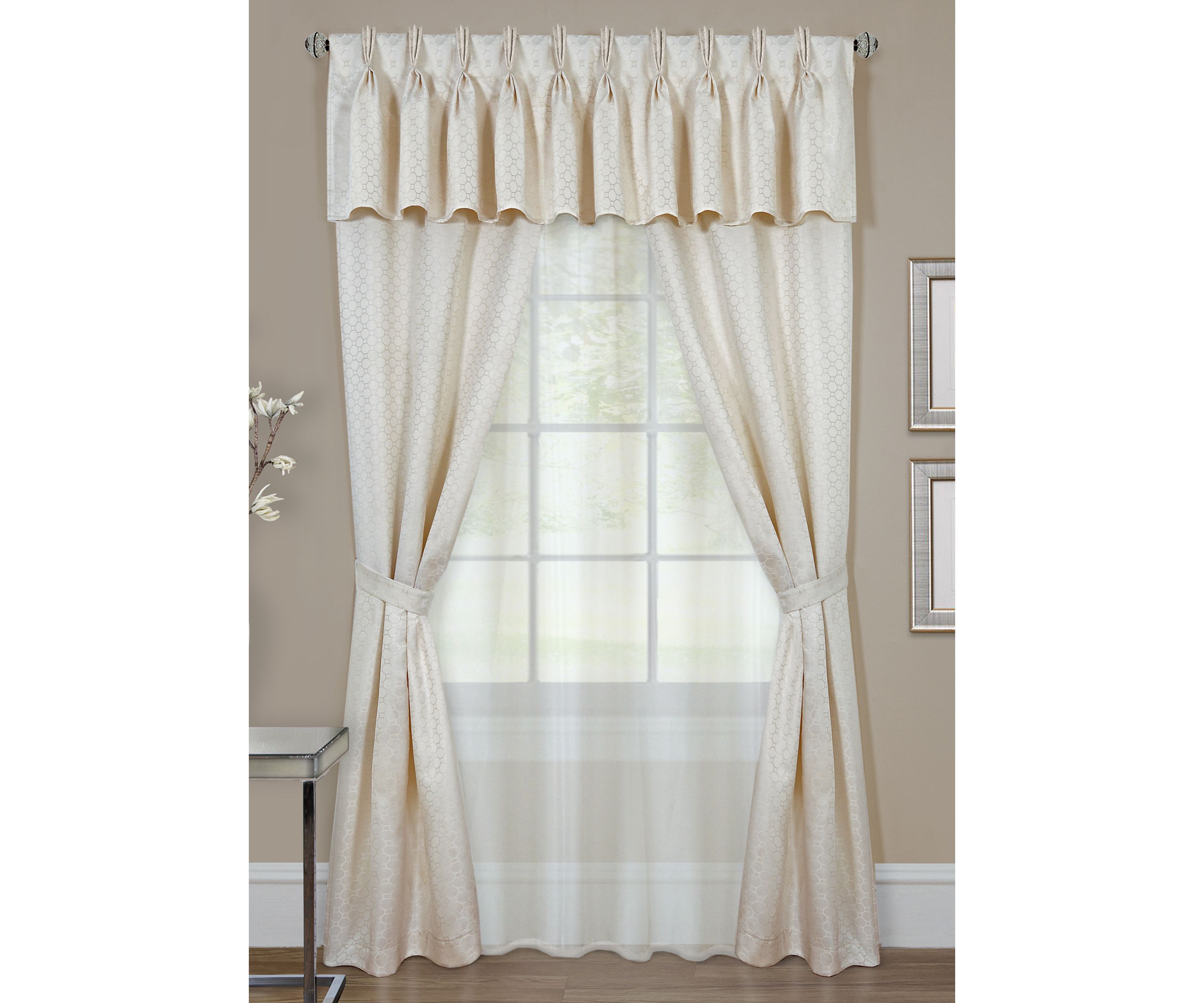 Claire 6 Piece Window Curtain Set