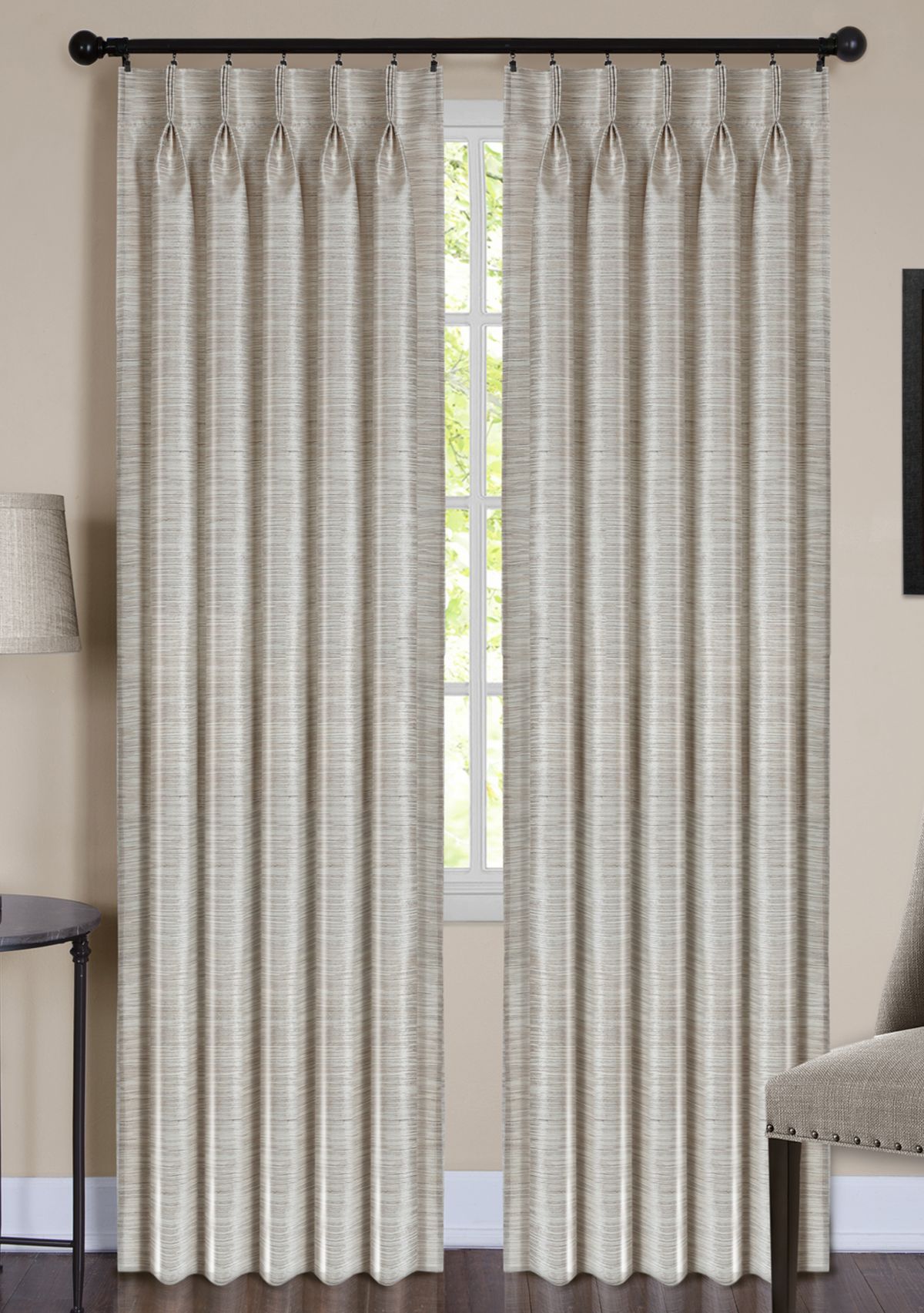 Parker Pinch Pleat Window Curtain Panel