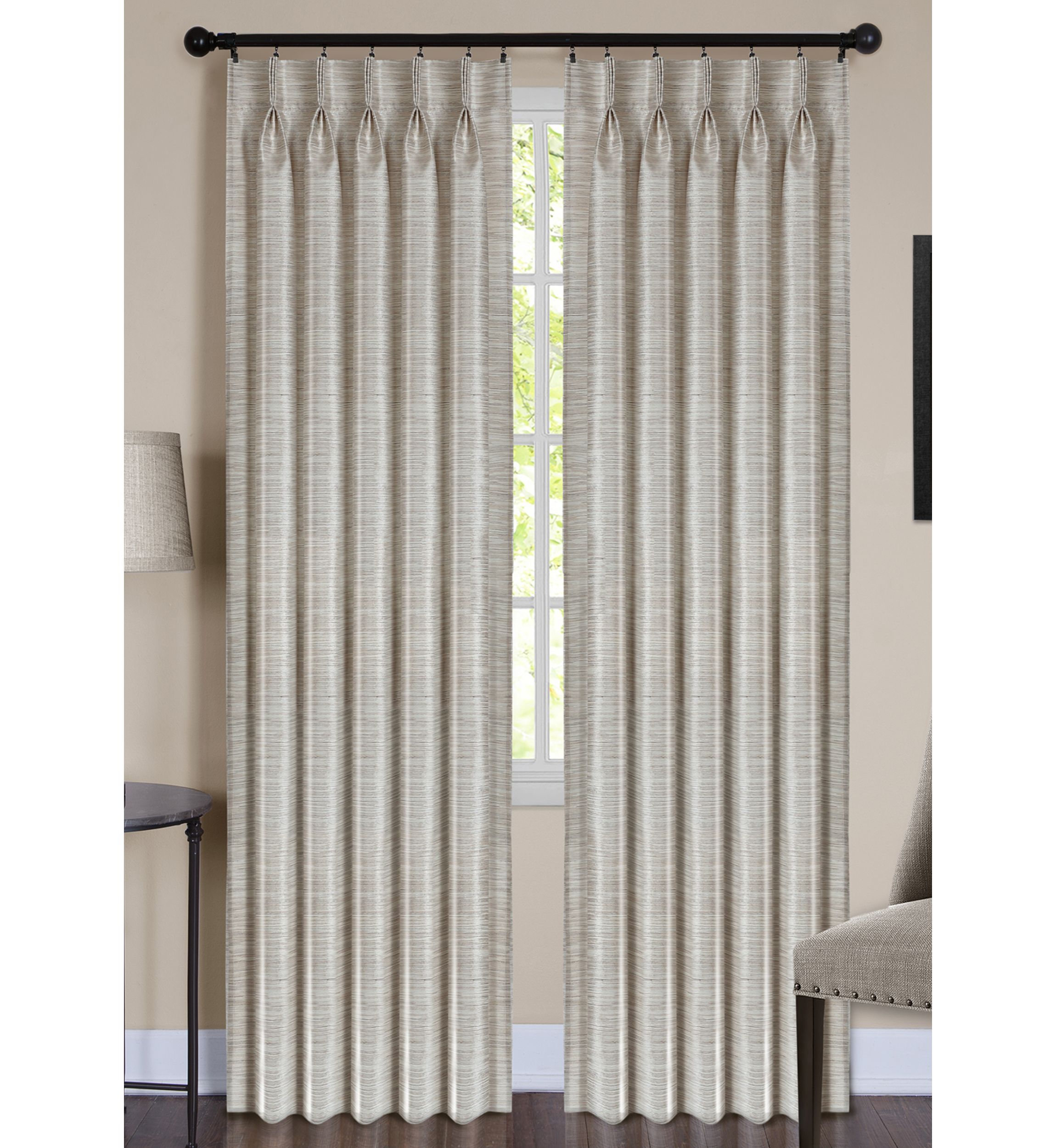 Parker Pinch Pleat Window Curtain Panel