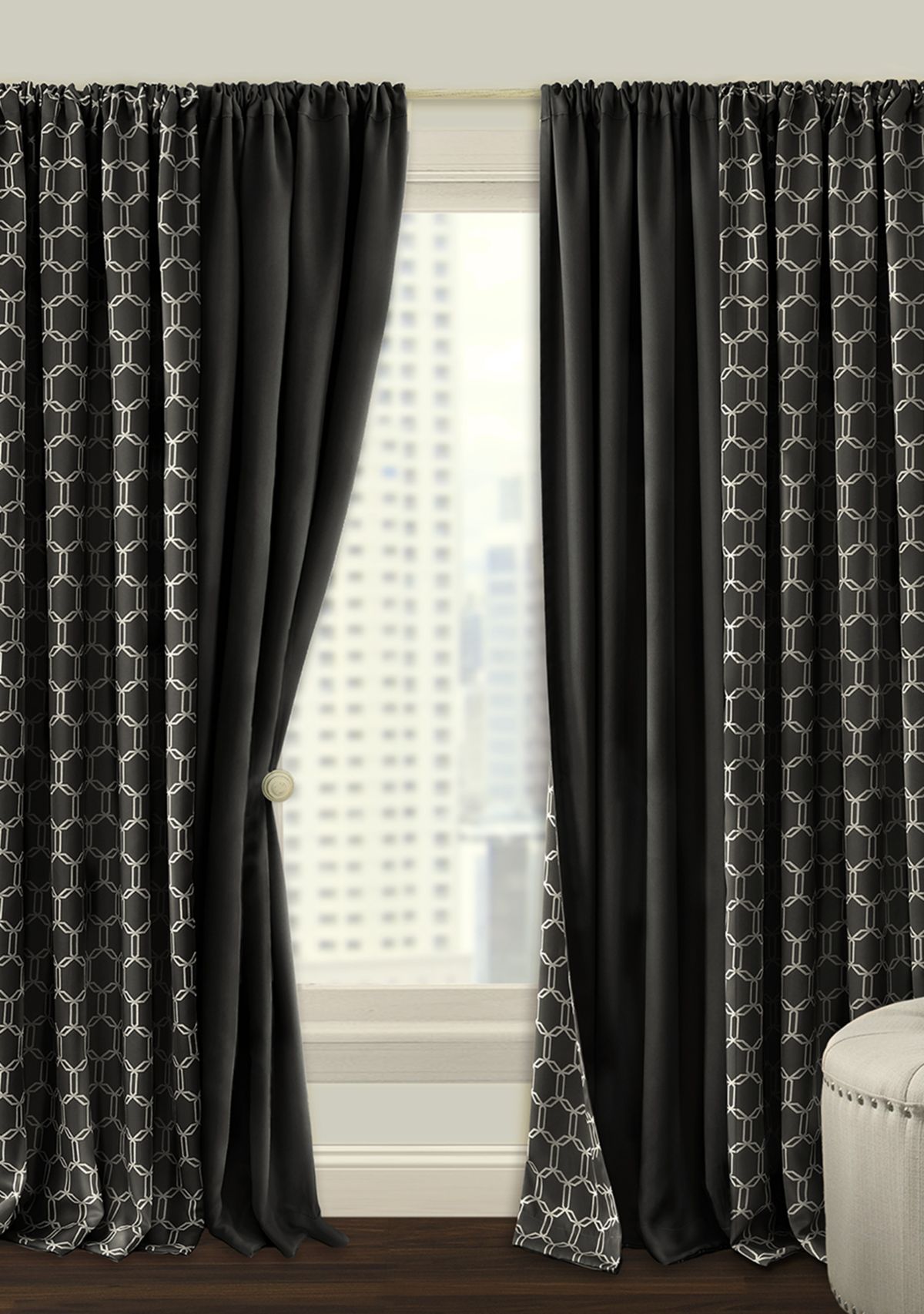 Prelude Reversible Blackout Rod Pocket Curtain Panel