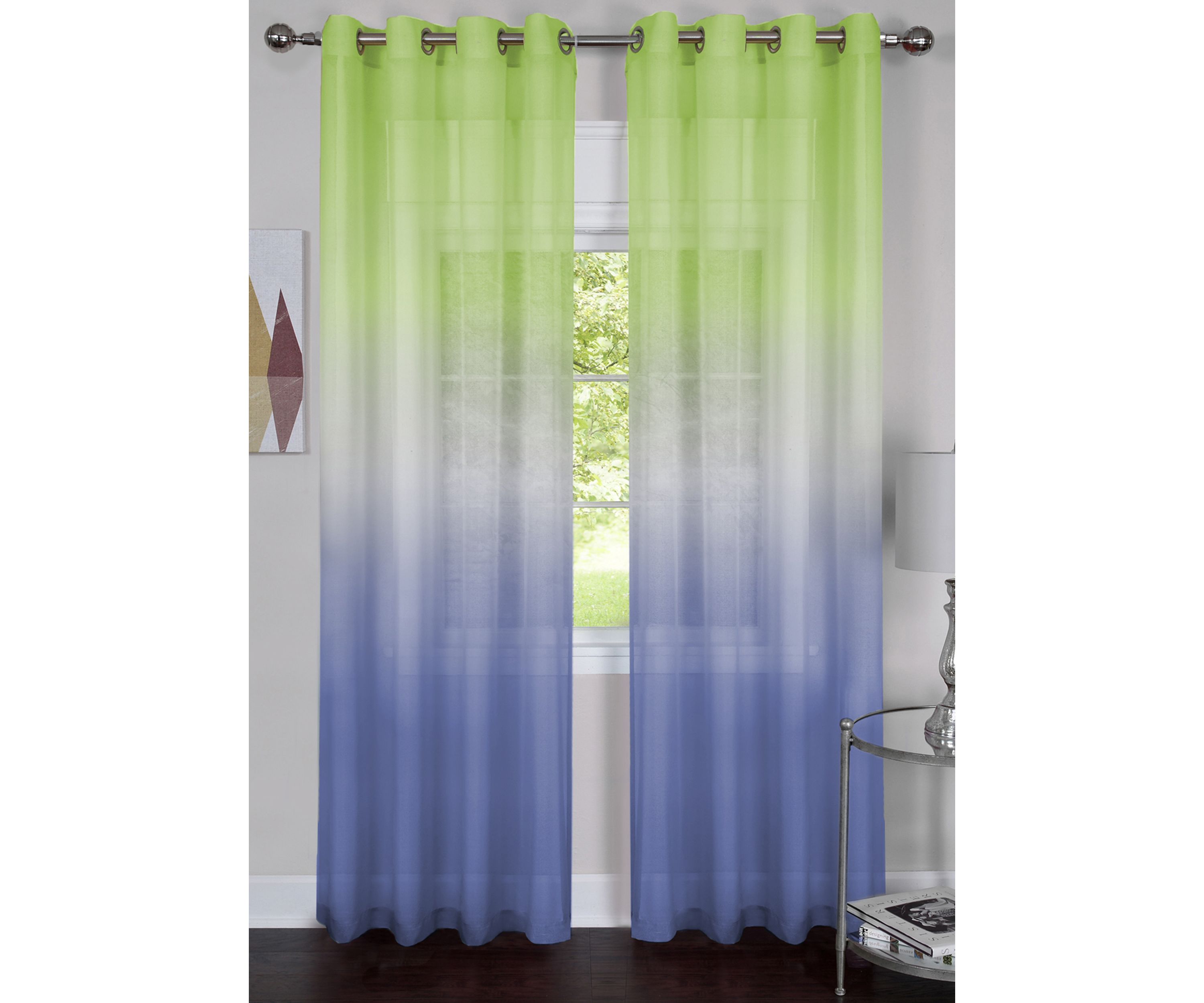 Single Grommet Rainbow Window Curtain Panel