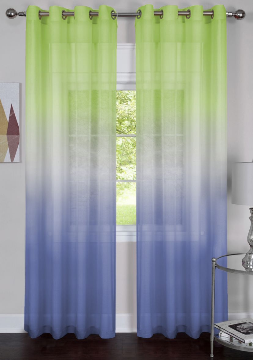 Single Grommet Rainbow Window Curtain Panel