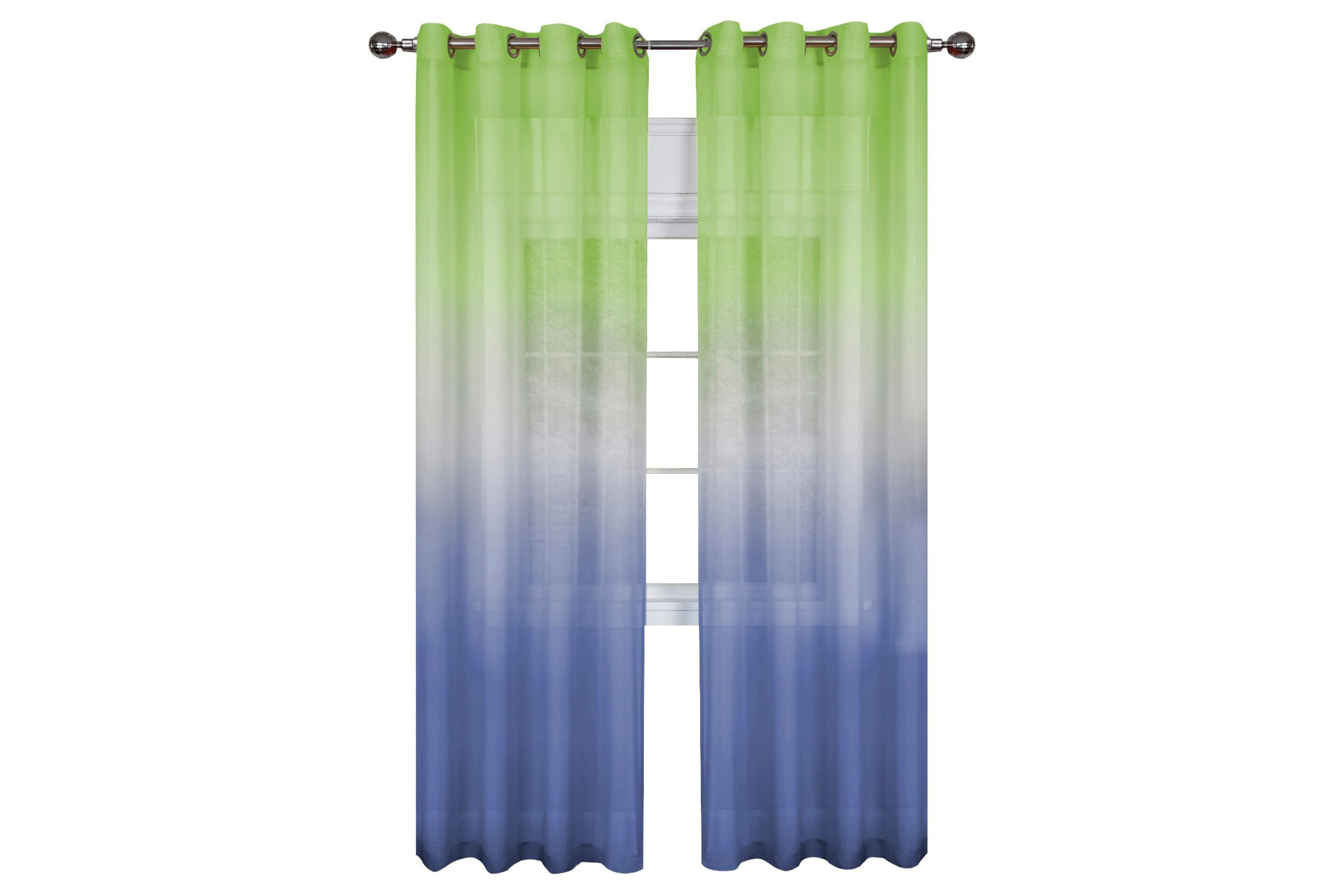 Single Grommet Rainbow Window Curtain Panel