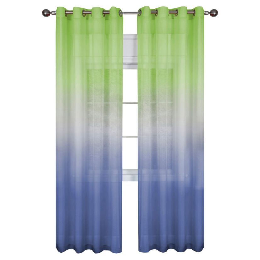 Single Grommet Rainbow Window Curtain Panel