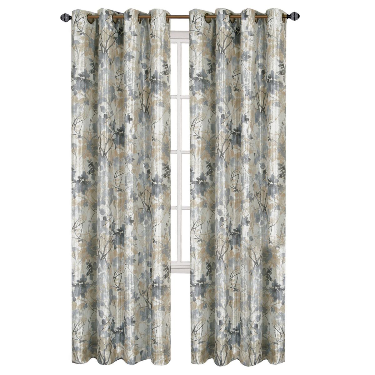 Tranquil - Lined Grommet Window Curtain Panel
