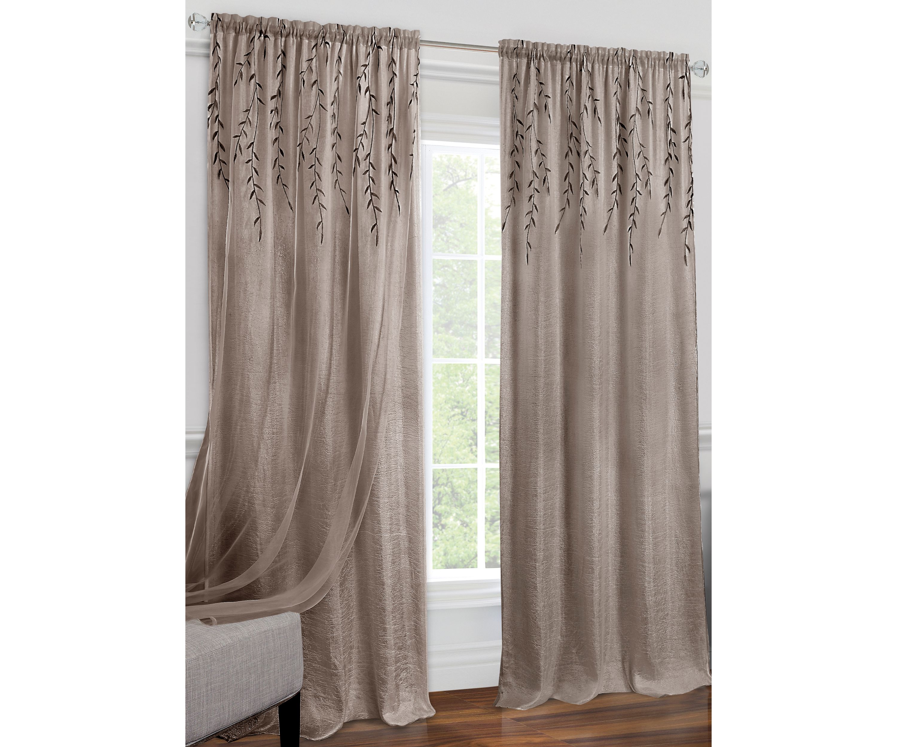 Willow Rod Pocket Window Curtain Panel