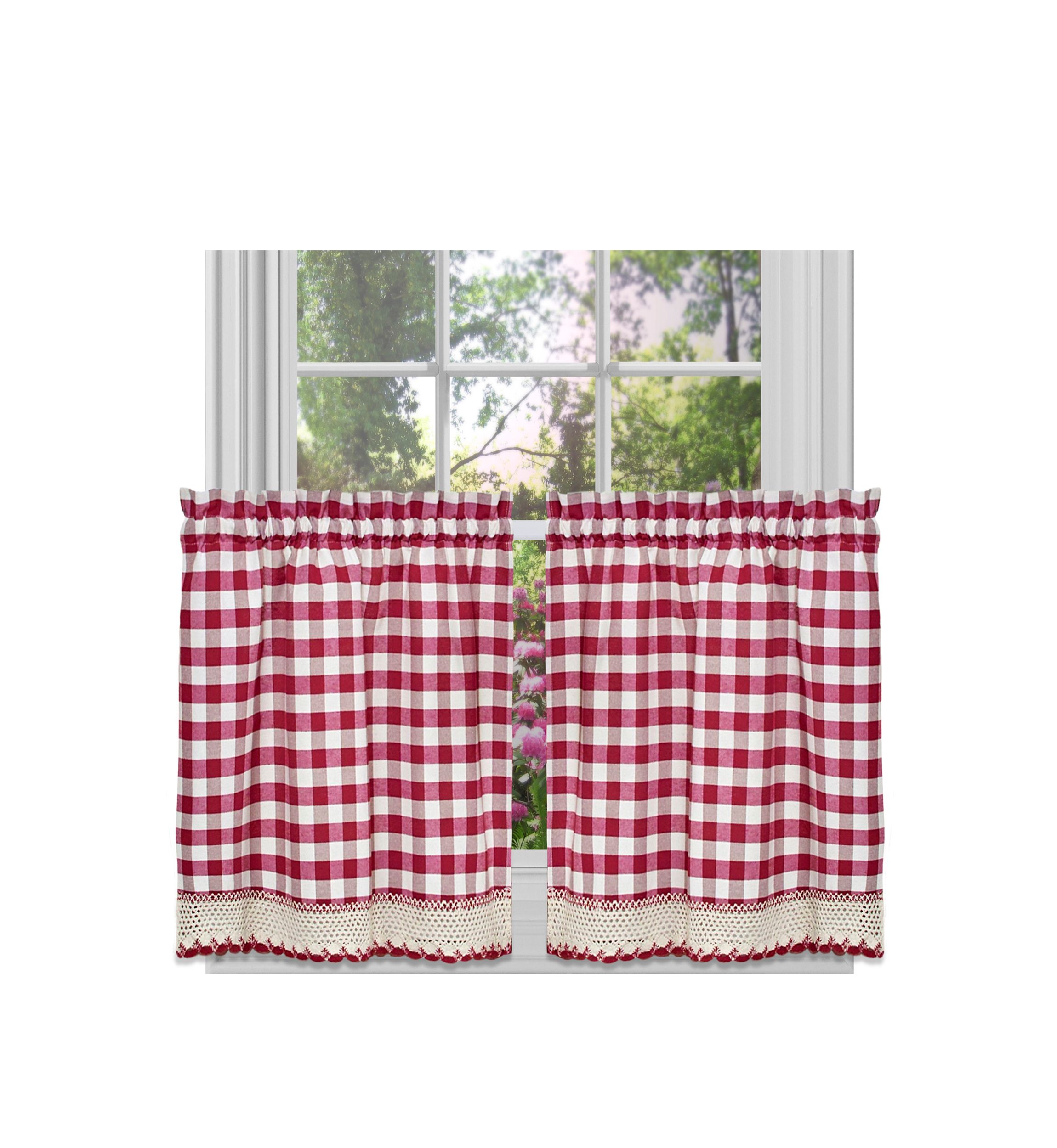 Buffalo Check Window Curtain Tier Pair