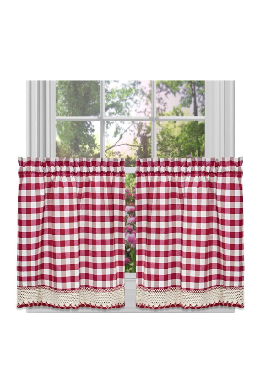 Buffalo Check Window Curtain Tier Pair