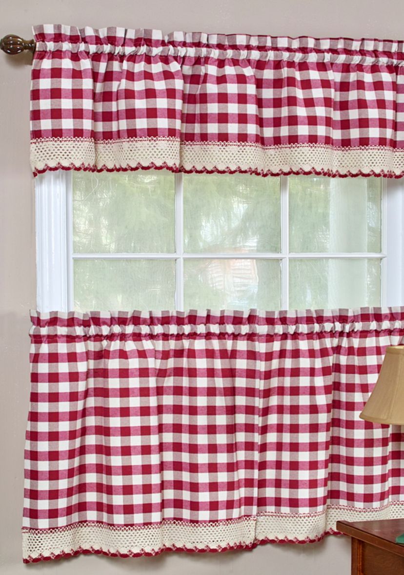 Buffalo Check Window Curtain Tier Pair