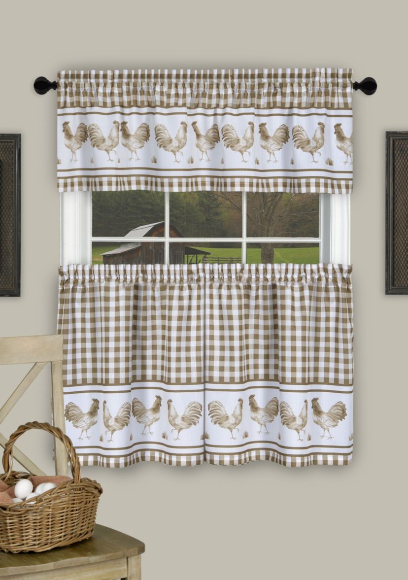 Barnyard Window Curtain Tier Pair and Valance Set
