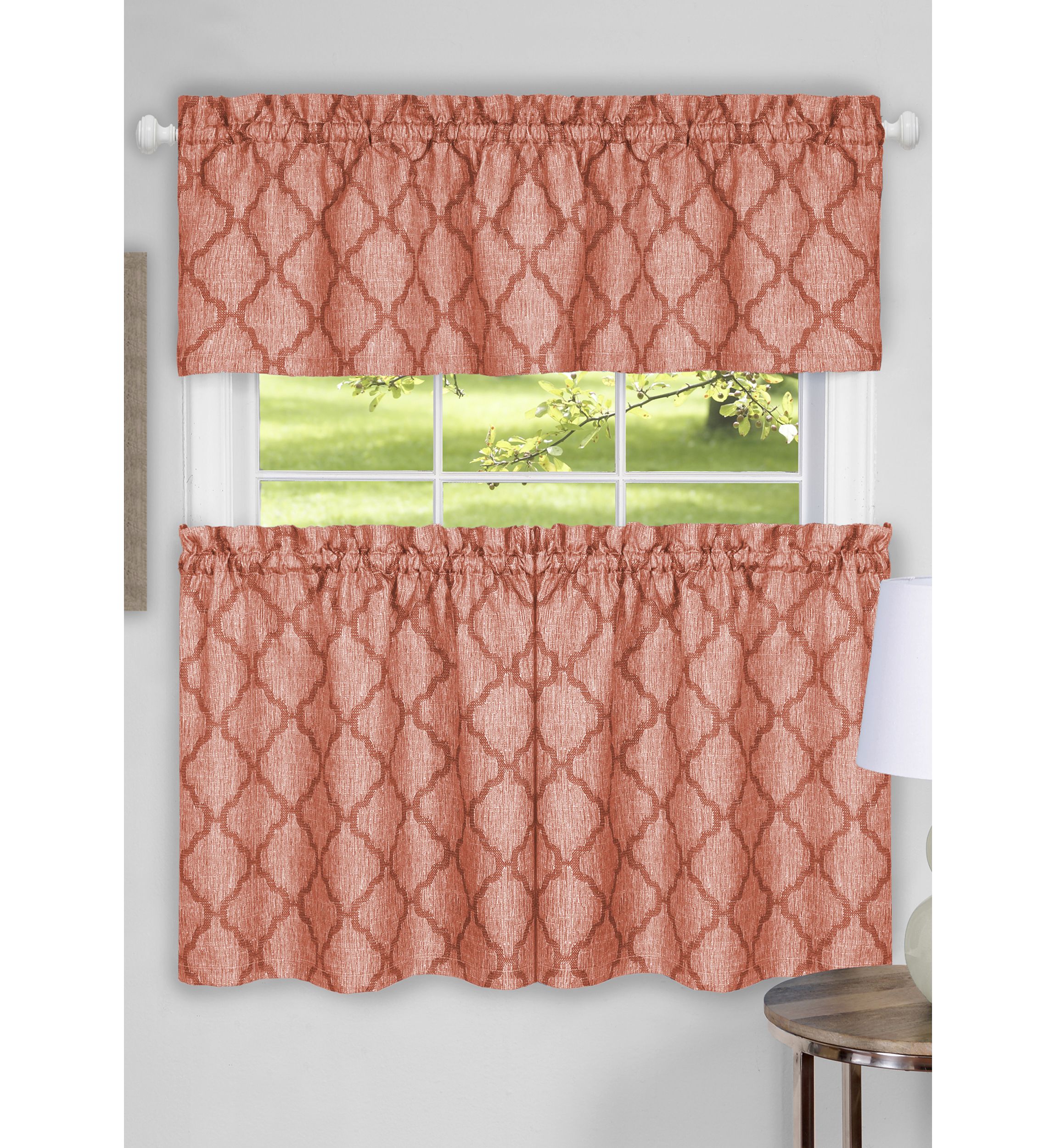 Colby Window Curtain Tier Pair and Valance Set